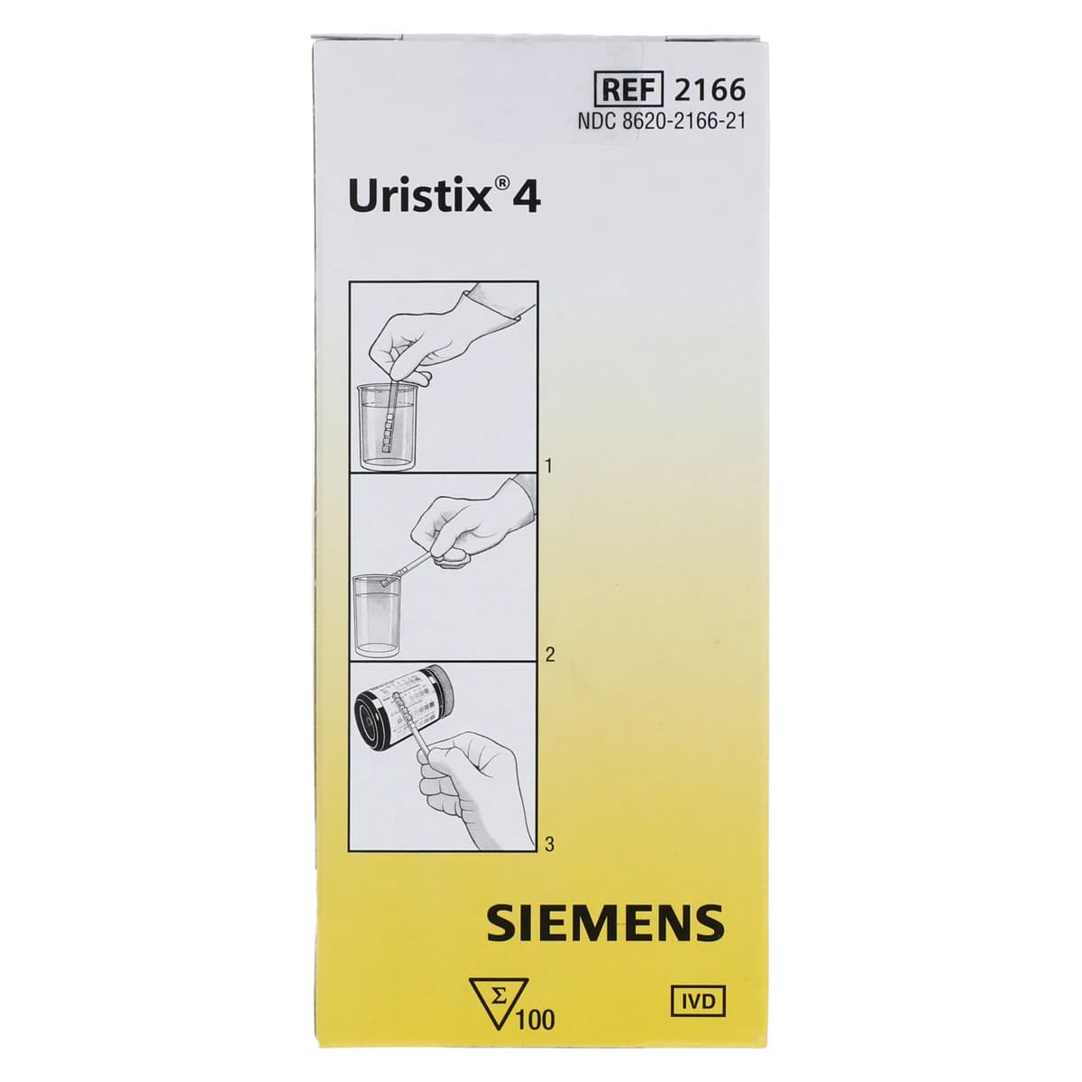 Siemens Uristix 4 Urinalysis Test Strips, Glucose, Leucocytes, Nitrite, Protein, 100/Bottle thumbnail 2