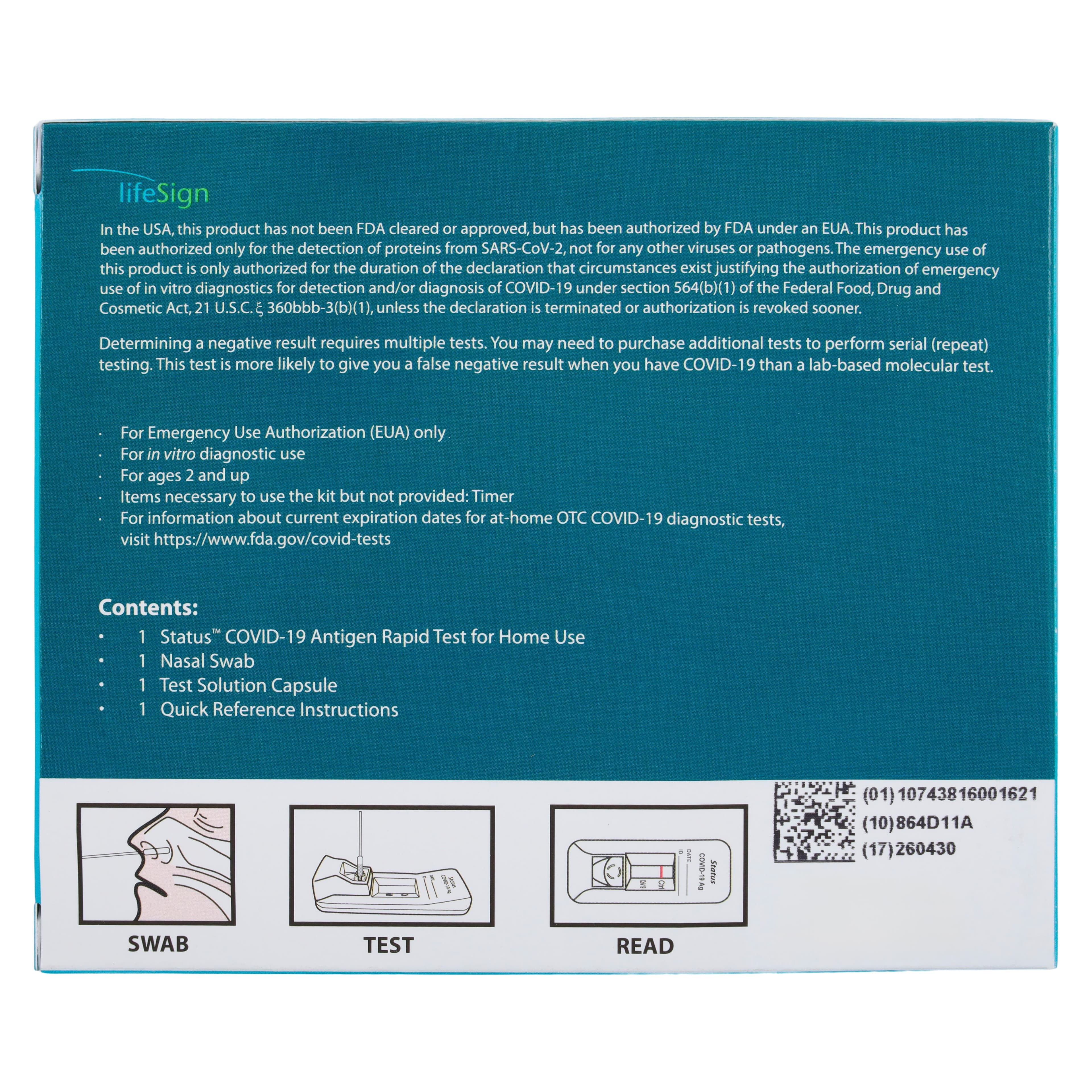 Status COVID-19 Antigen Rapid Diagnostic Test (OTC), 150 Tests/Case thumbnail 5