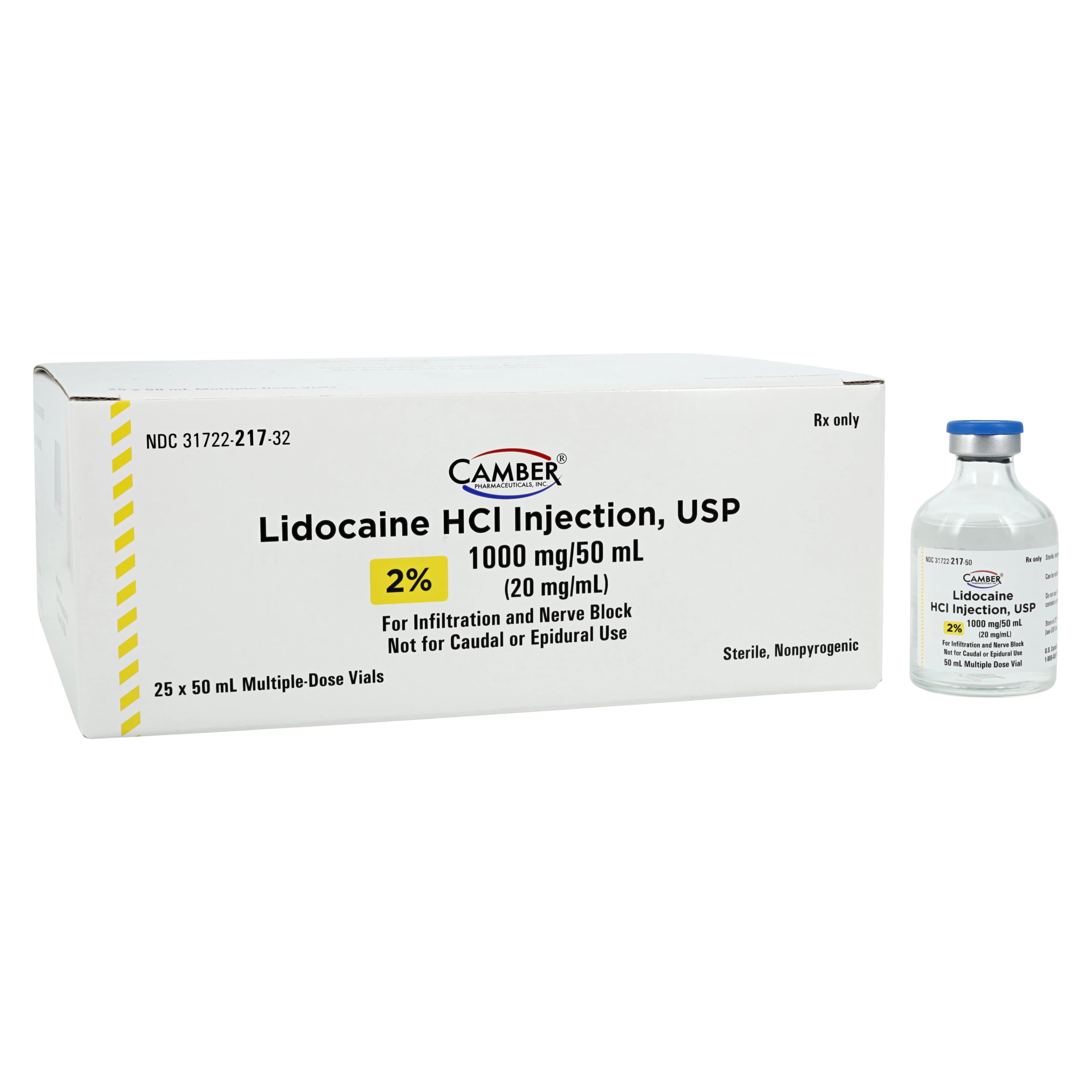 Lidocaine HCl Injection 2% MDV 50mL, 25/Package thumbnail 2