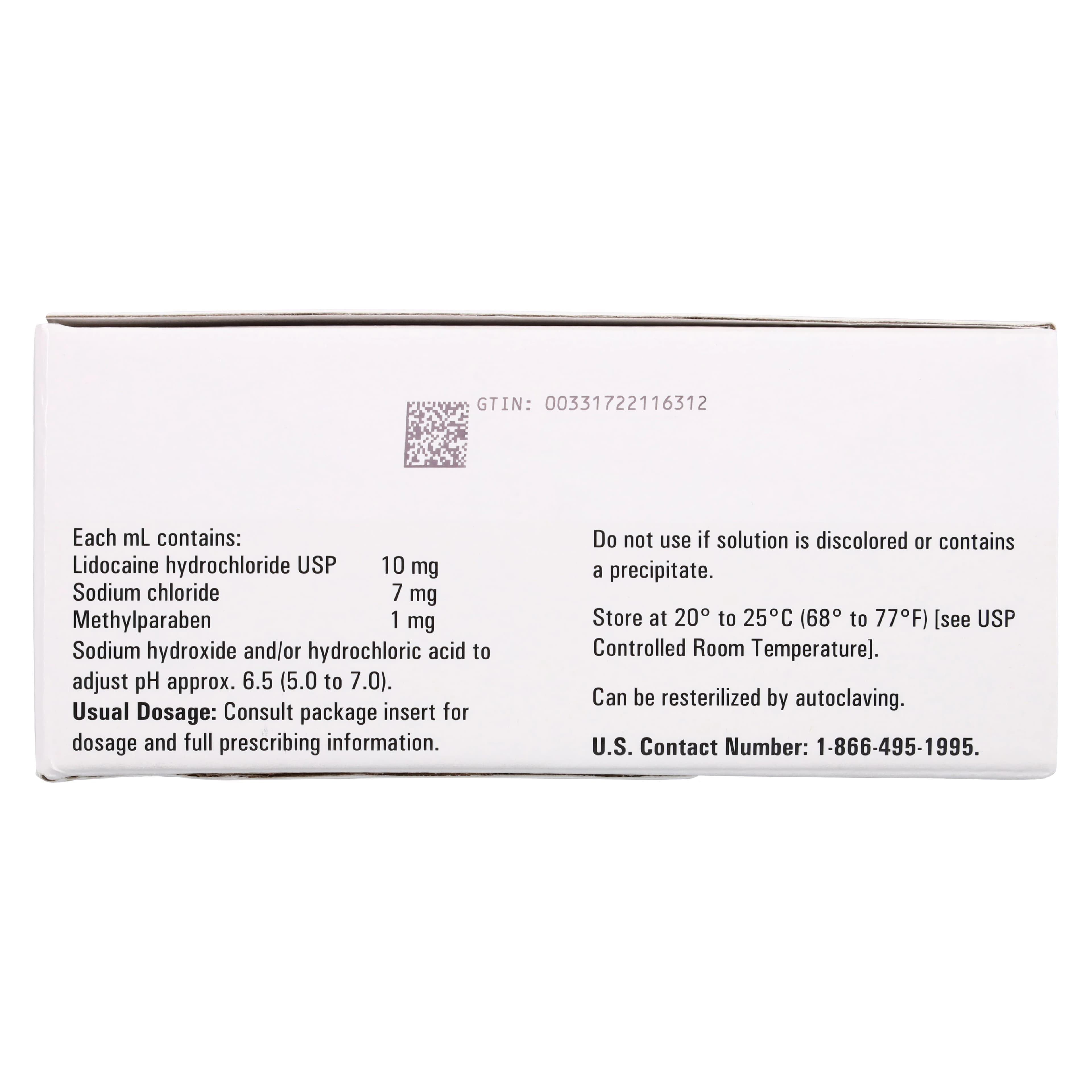 Lidocaine HCl Injection 1% MDV 20mL, 25/Package thumbnail 6
