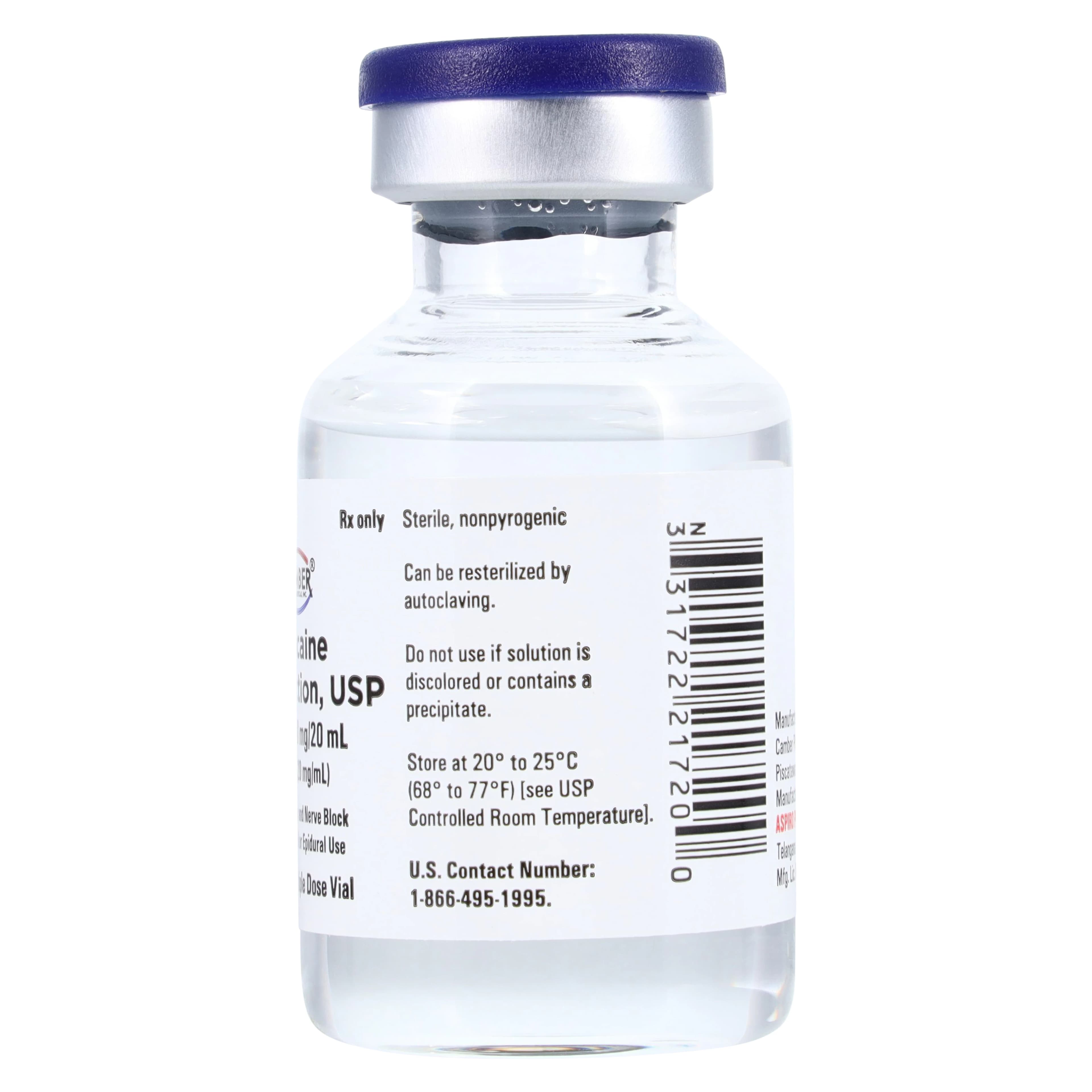 Lidocaine HCl Injection 2% MDV 20mL, 25/Package, Camber Pharmaceuticals thumbnail 3
