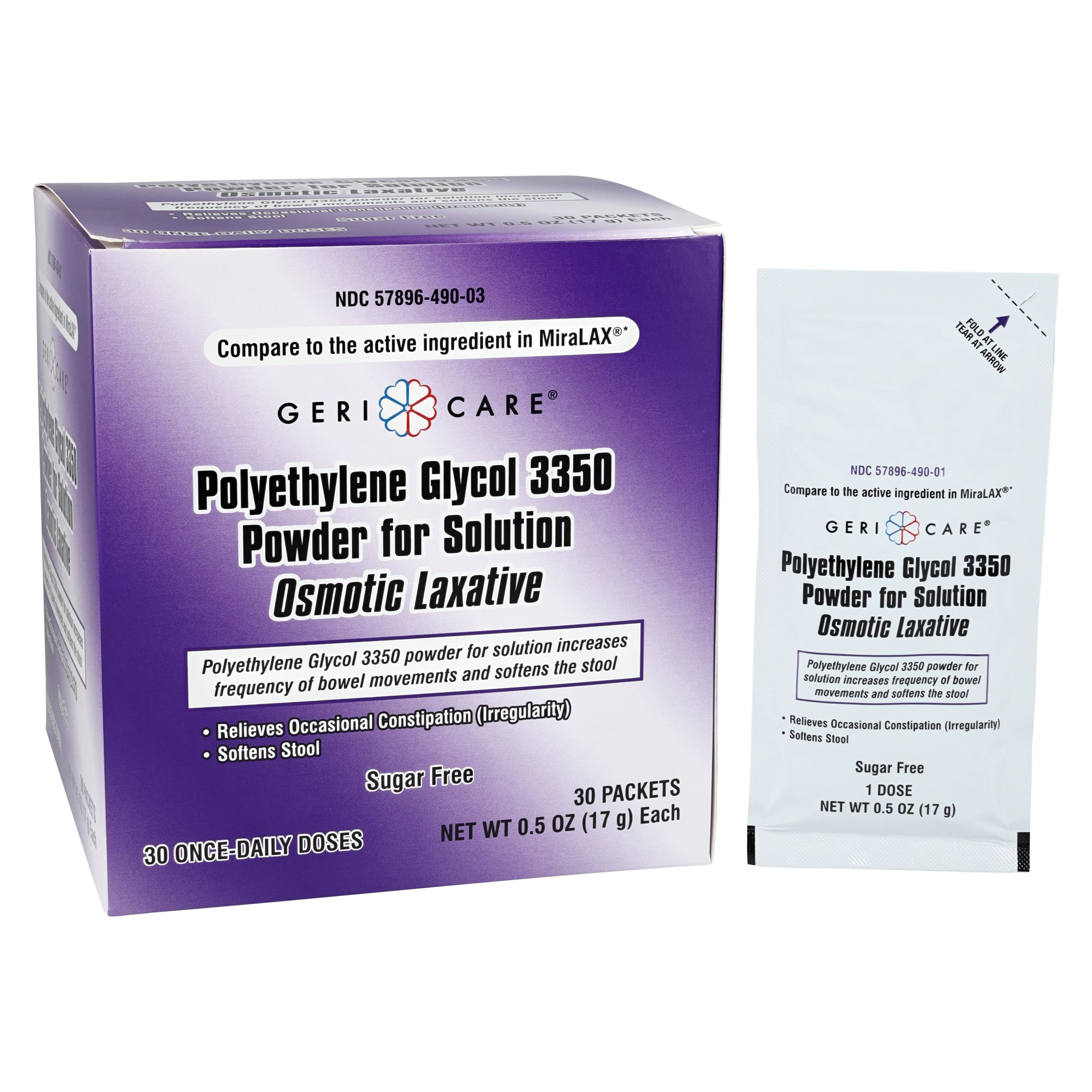 Polyethylene Glycol 3350 NF Powder for Oral Solution, 17 g/Dose, 30 Doses/Box - Polyethylene Glyco 3350 NF Pwd - Image 1