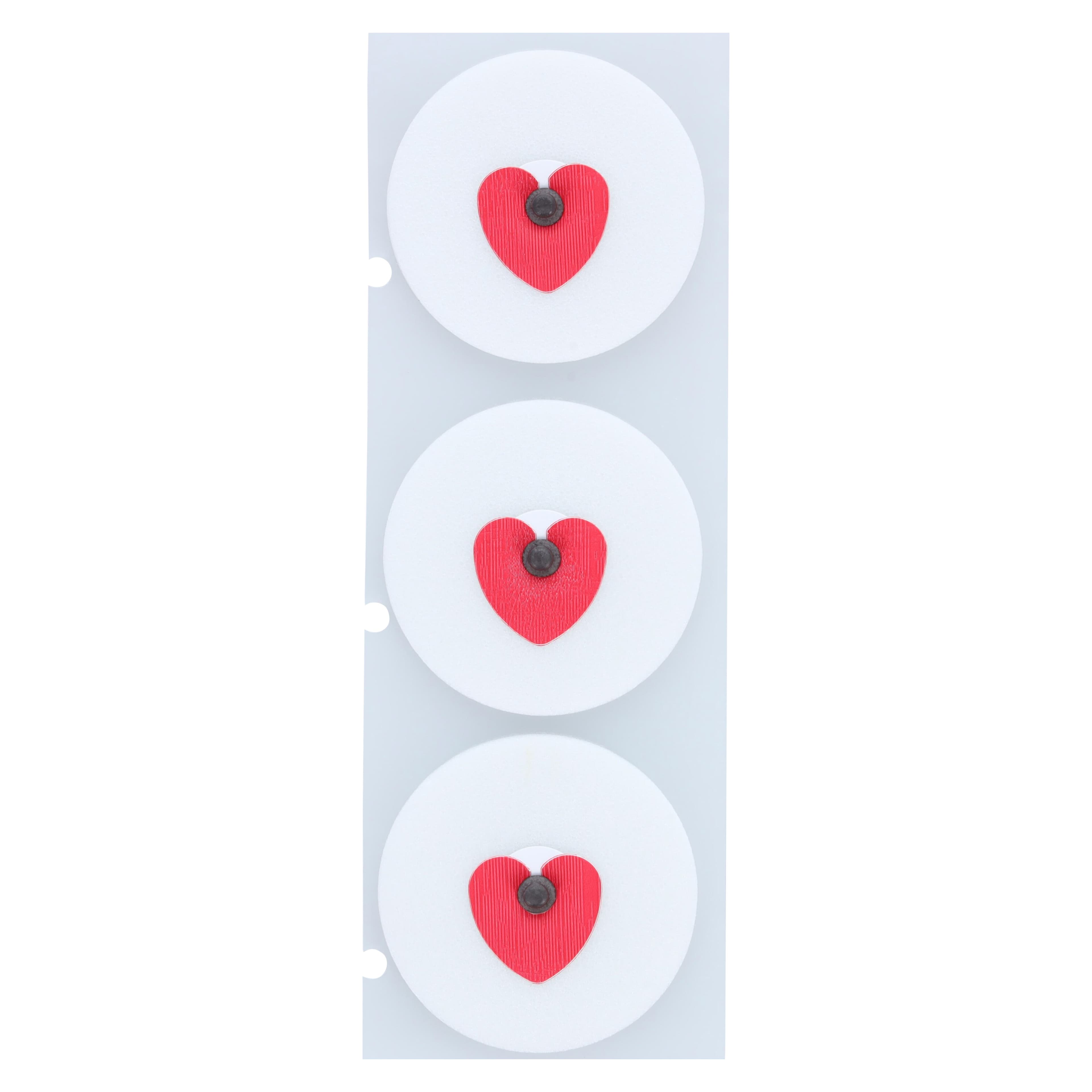 Dyna/Trace ECG Electrode, Adult, 1.9" Round, Foam/Wet Gel, Snap, 3/Package thumbnail 2