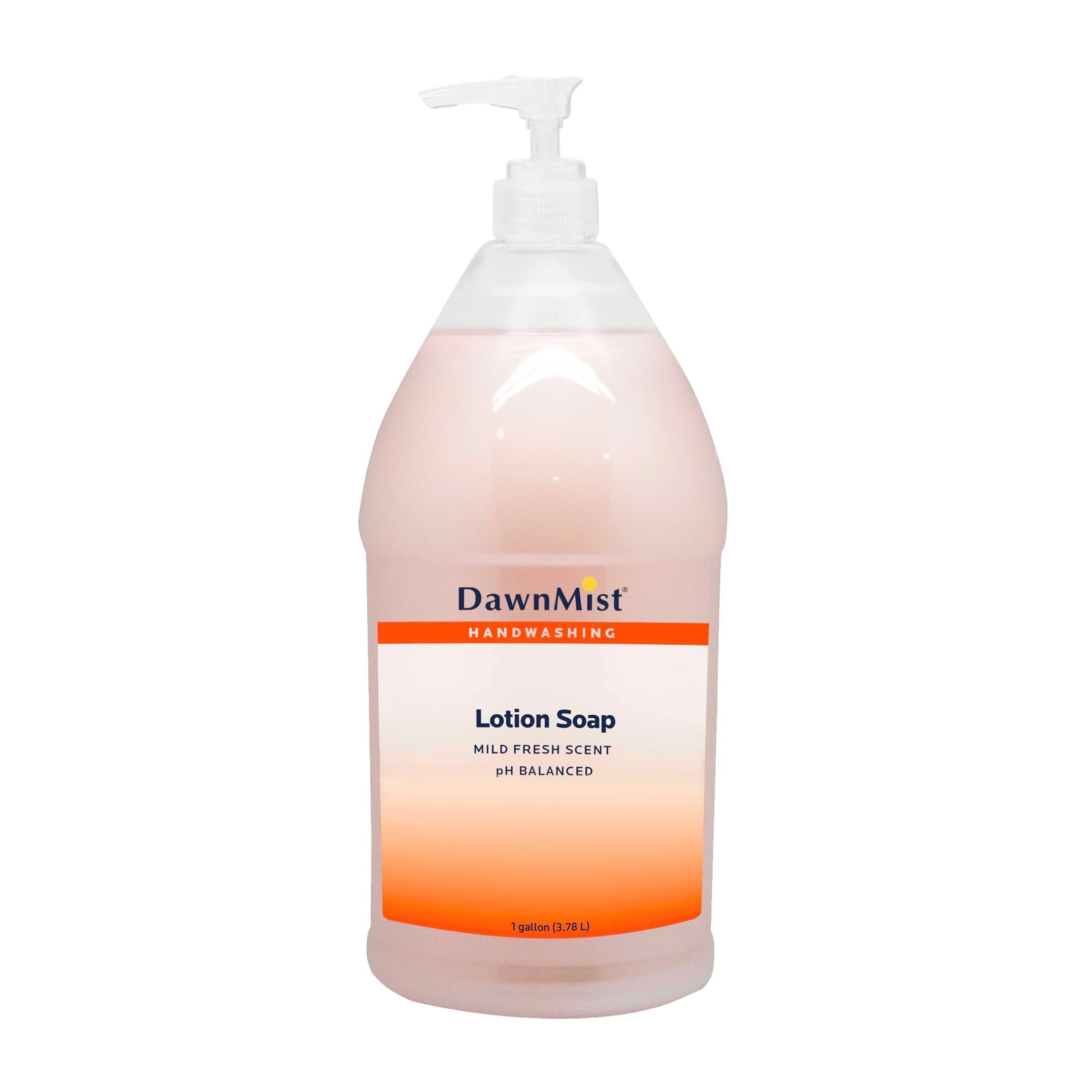 DawnMist Lotion Hand Soap, Light Jasmine, 1 Gallon Pump Bottle, 4/Case - Lotion Soap W/ Pump - Image 1