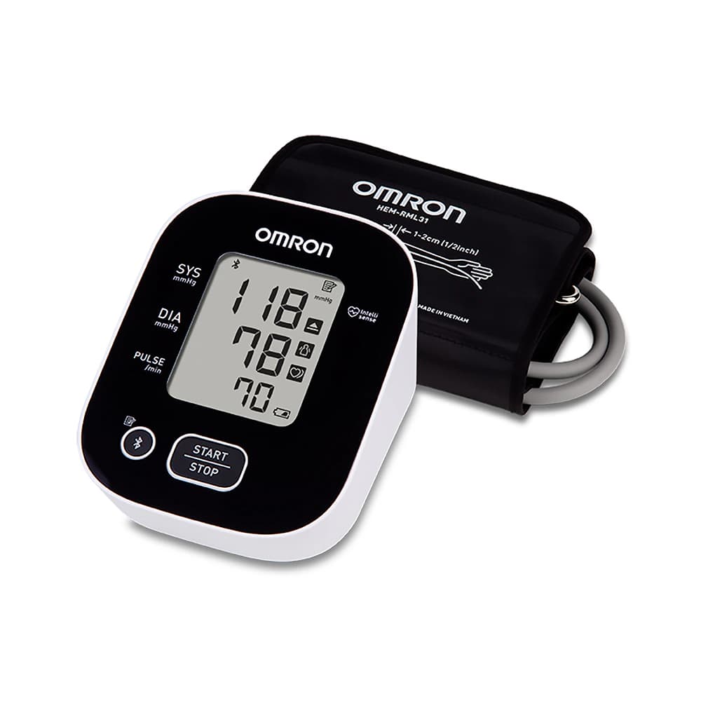 Omron 3 Series Upper Arm Blood Pressure Monitor, Digital Display, Black/White, Latex Free, 1/Pkg - Monitor BP 3-Ser Dig Disp - Image 1