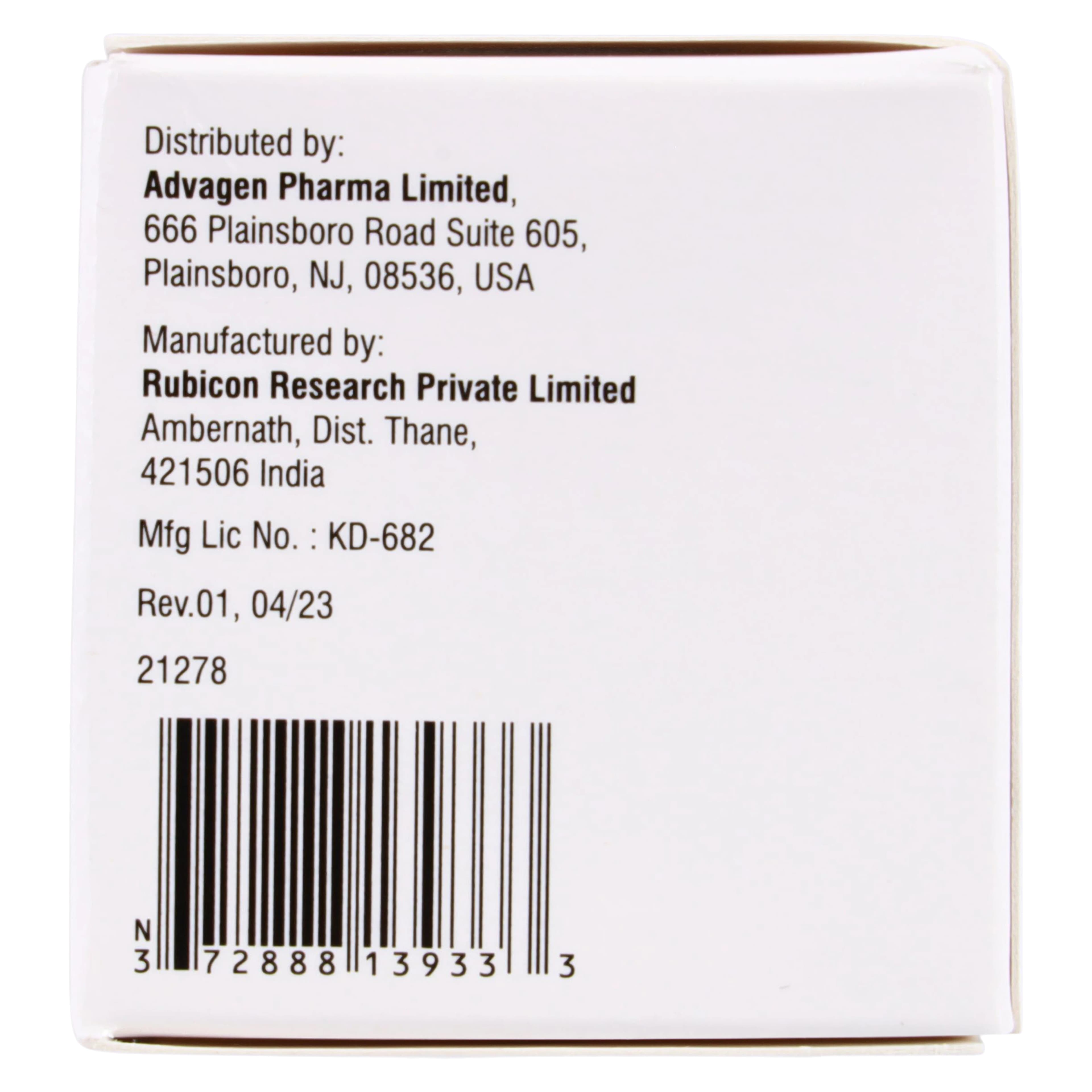 Nitroglycerin Sublingual Tablets 0.4mg, AdvaGen Pharma, 4x25/Package thumbnail 6