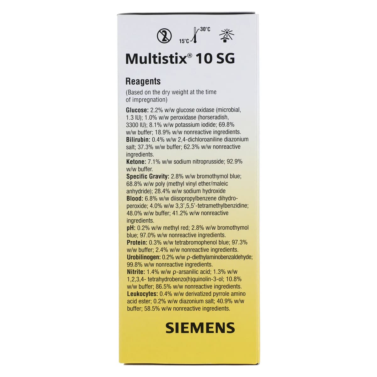 Siemens Multistix 10 SG Urinalysis Test Strips, 100/Bottle thumbnail 3
