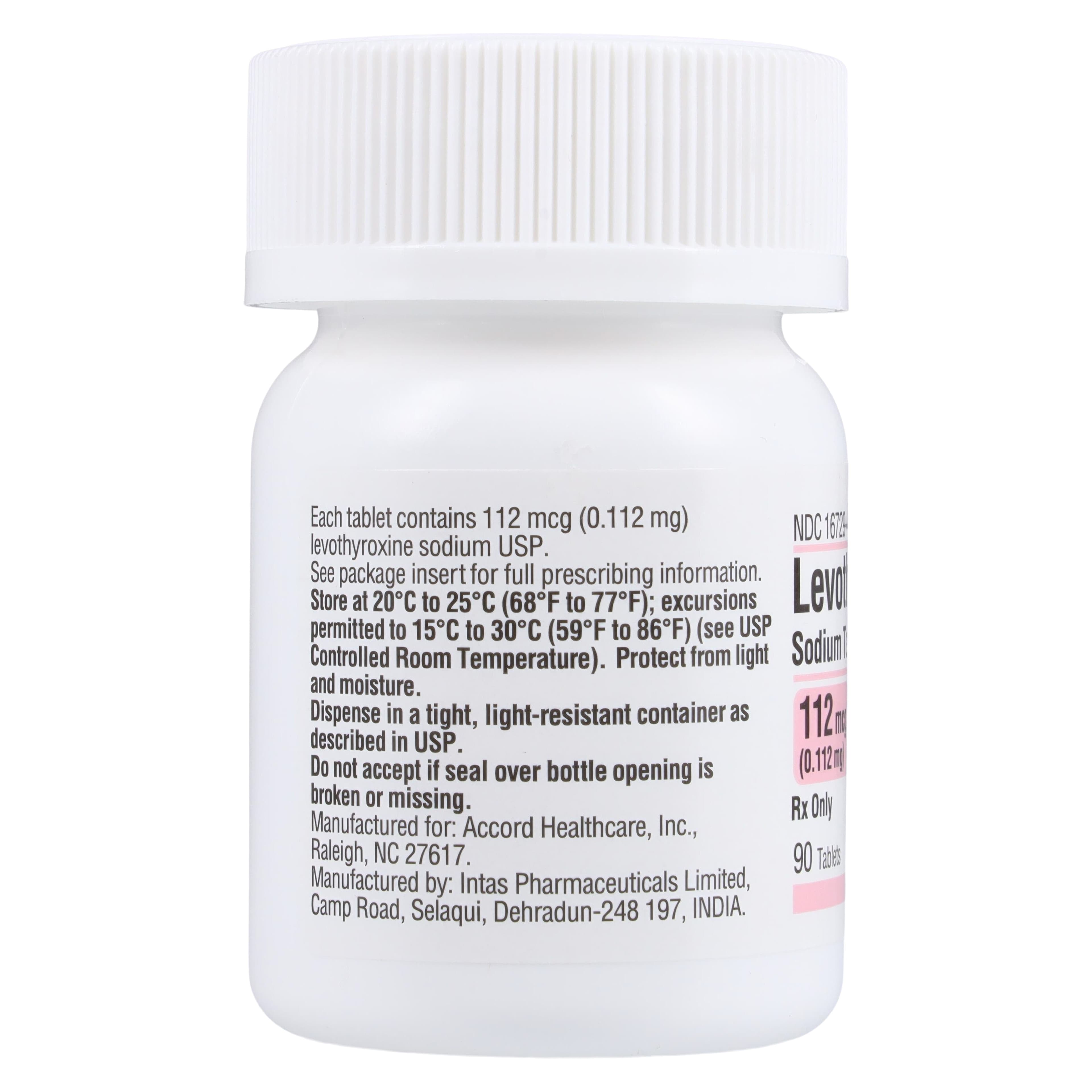 Levothyroxine Sodium Tablets, 112 mcg, 90 Tablets per Bottle thumbnail 2