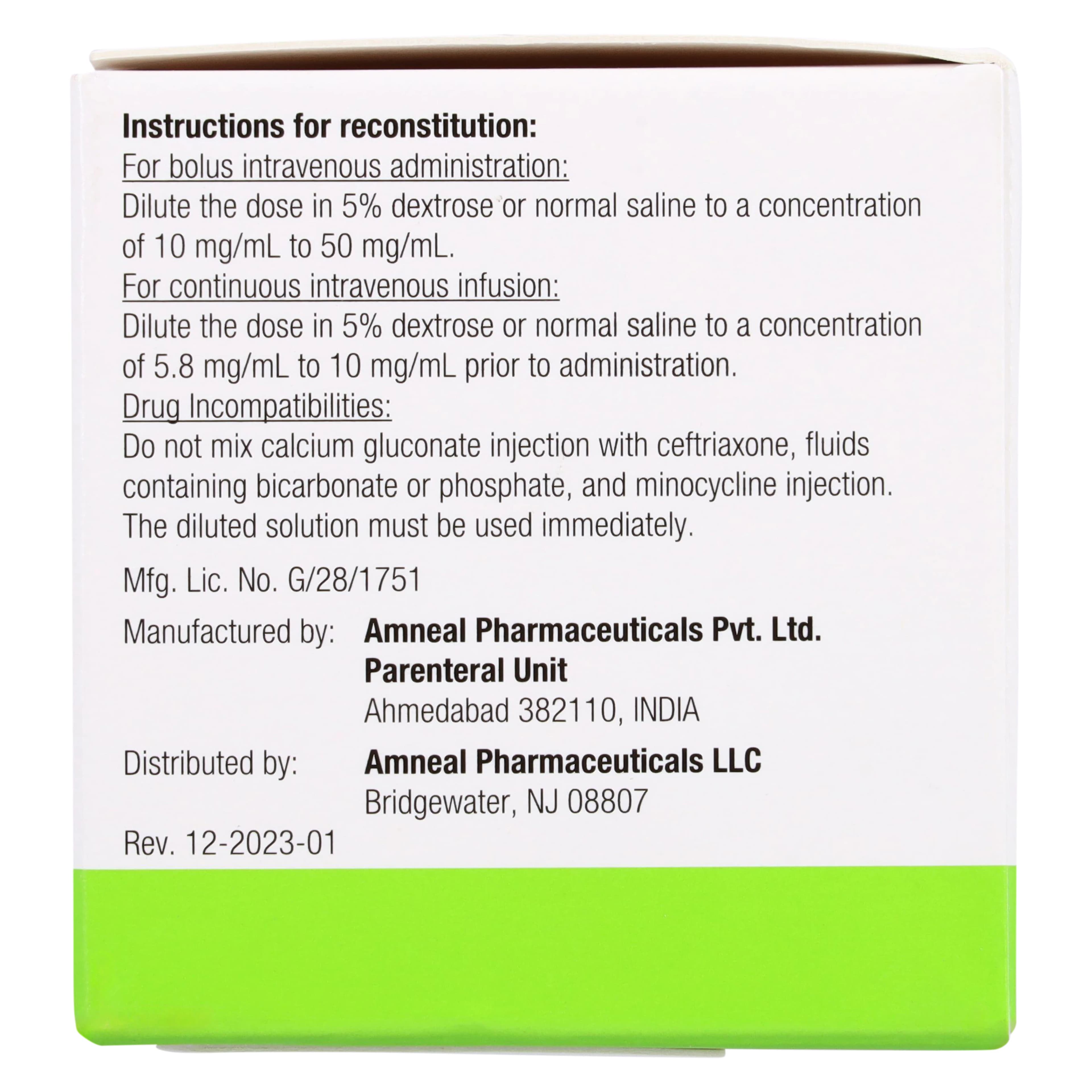 Calcium Gluconate Injection 100 mg/mL, Single-Dose Vial, 10 mL, 10/Package thumbnail 6