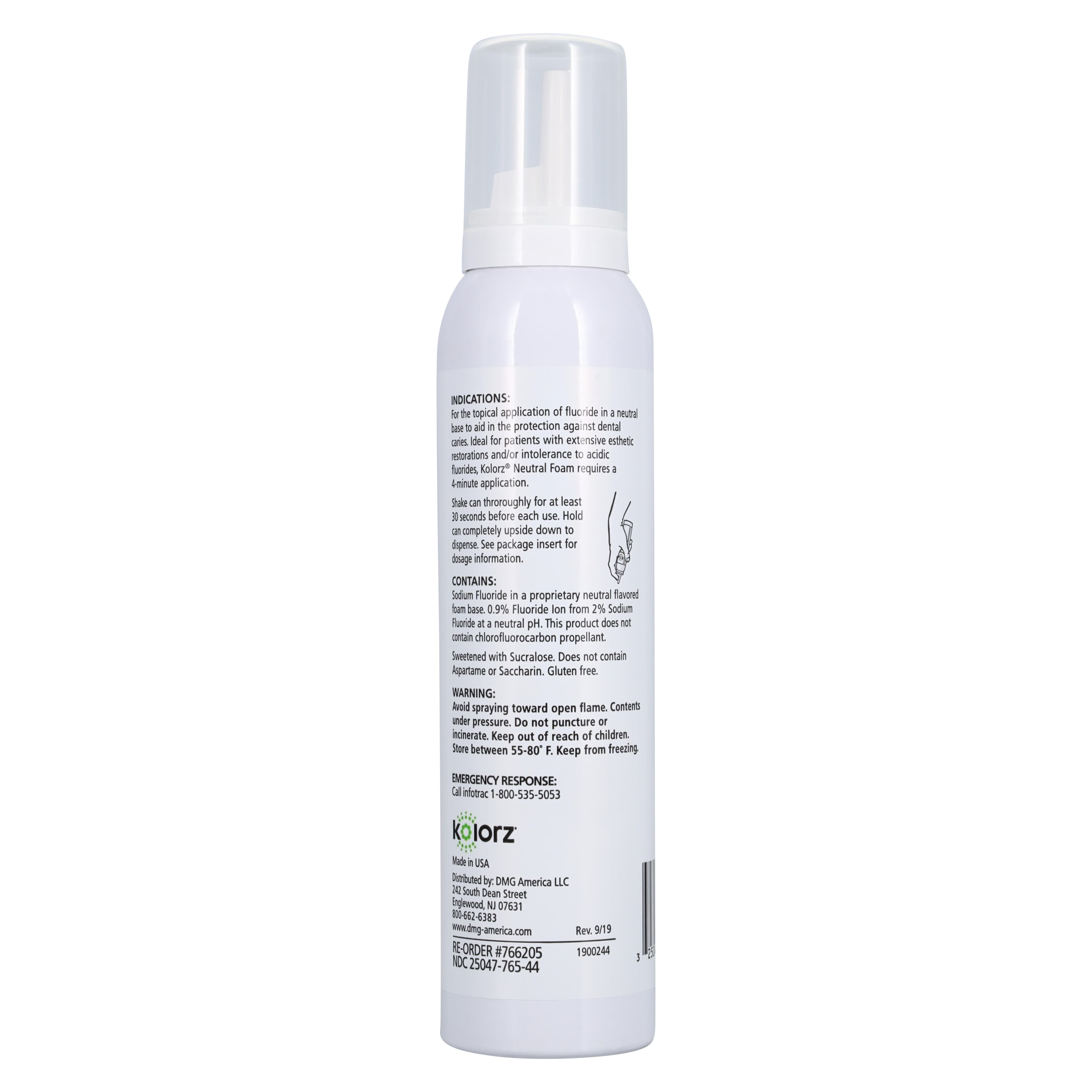 Kolorz Neutral Fluoride Foam, Triple Mint, 4.4 oz Can, 1/Pk, #766205 thumbnail 3