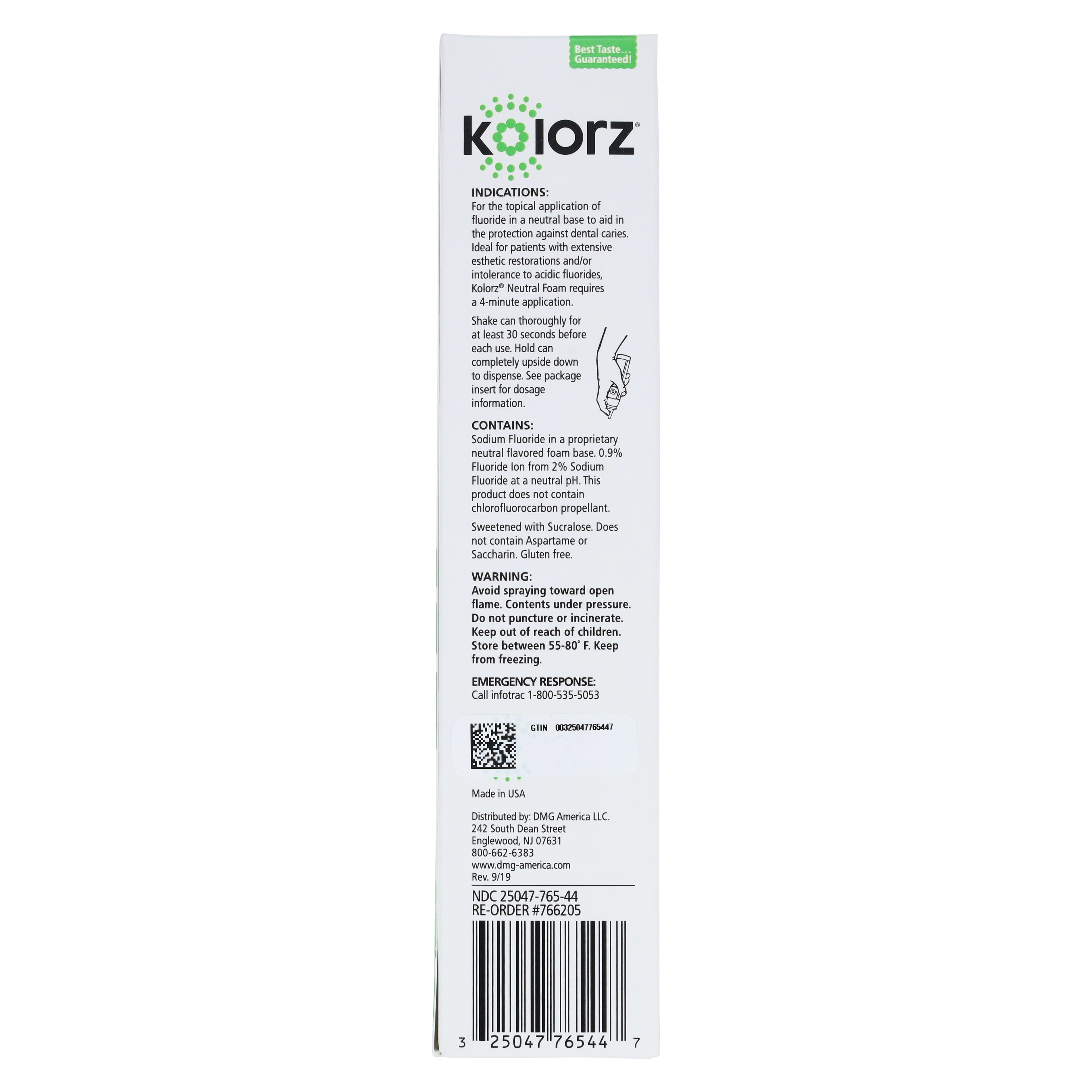 Kolorz Neutral Fluoride Foam, Triple Mint, 4.4 oz Can, 1/Pk, #766205 thumbnail 4