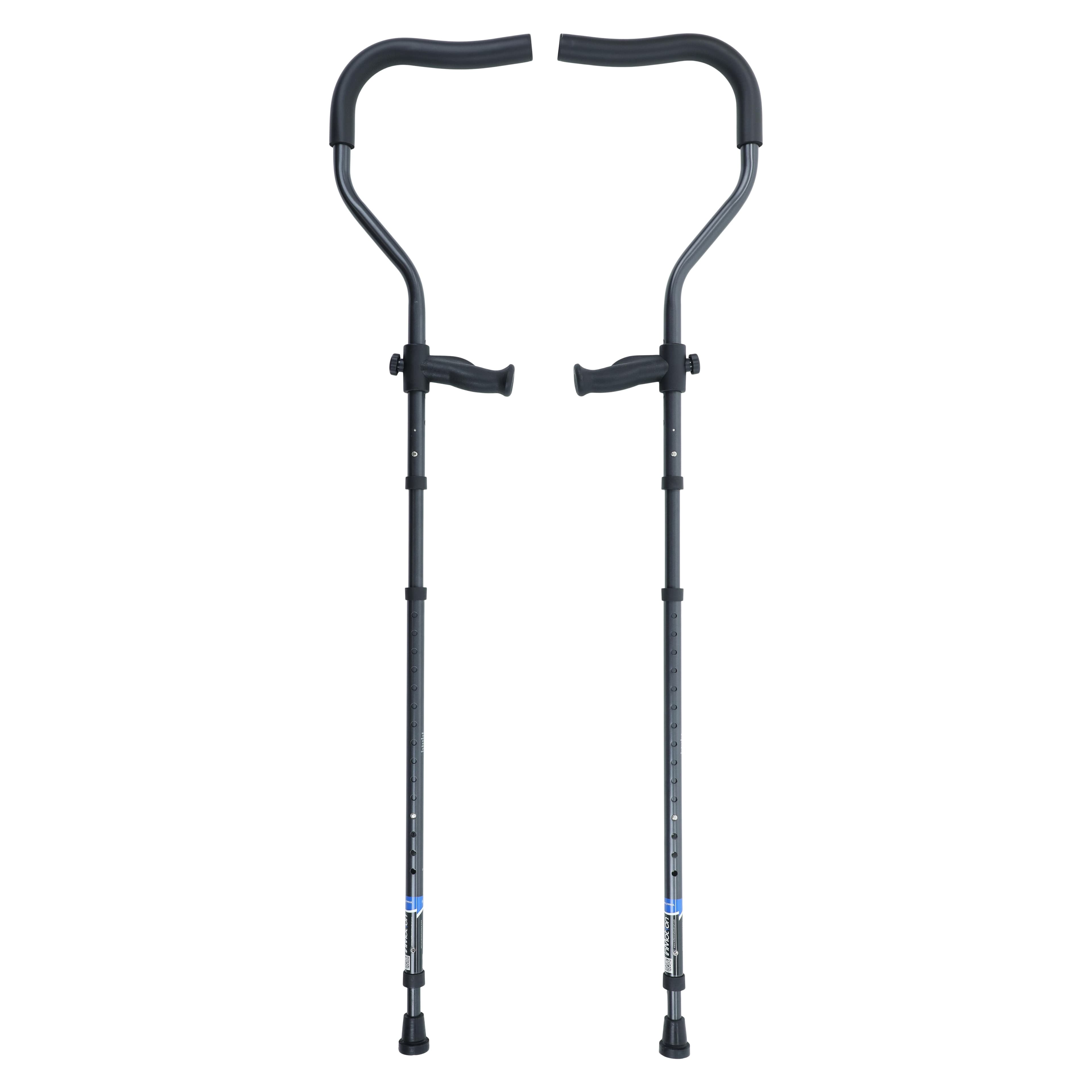 Millennium Medical In-Motion Pro Aluminum Crutches, Tall 5'10"-7'1", 350 lb Capacity thumbnail 2