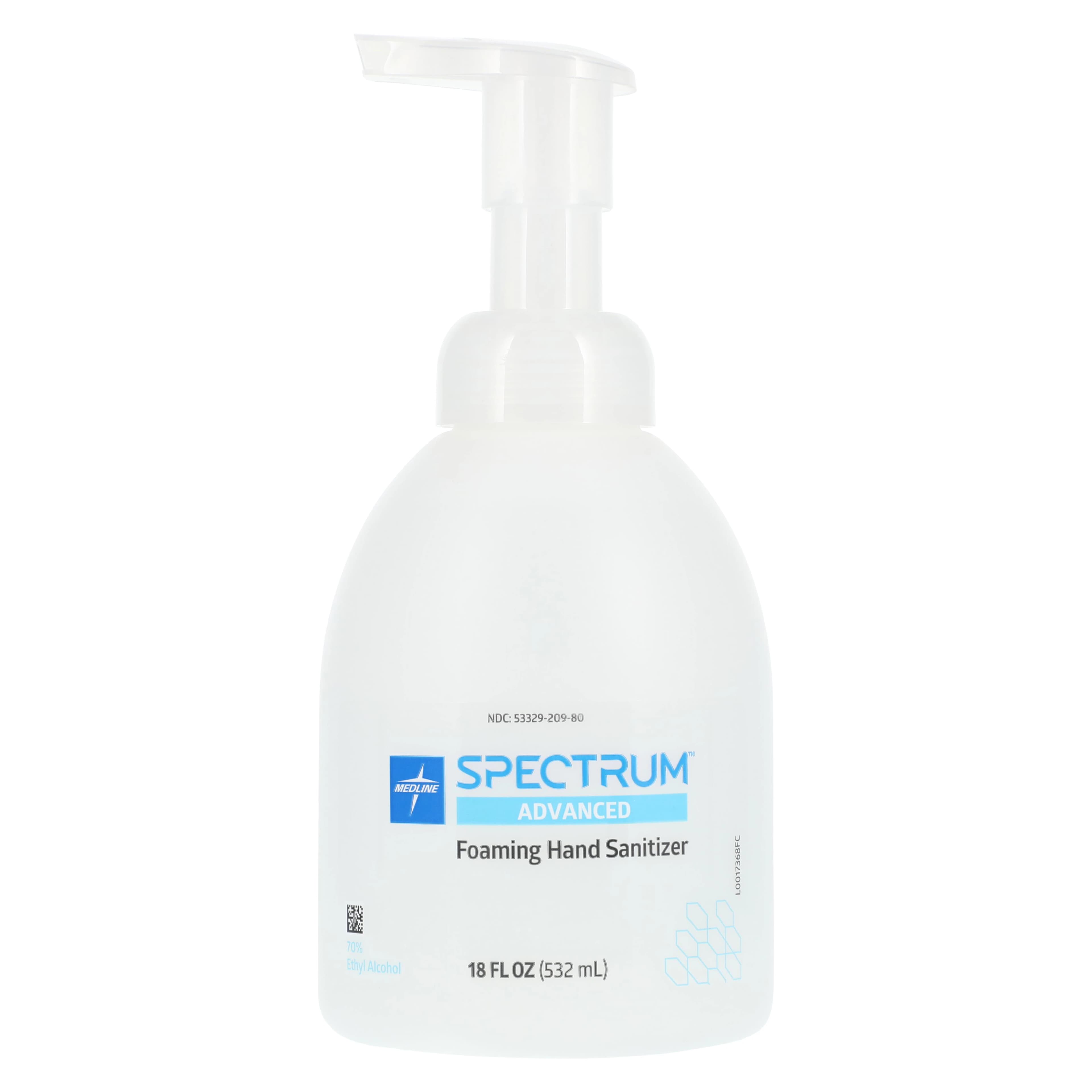 Spectrum Advanced Foaming Hand Sanitizer, 70% Alcohol, Fragrance Free, 18 oz Pump Bottle - Hand Sanitizer Foam Spectrum - Image 1