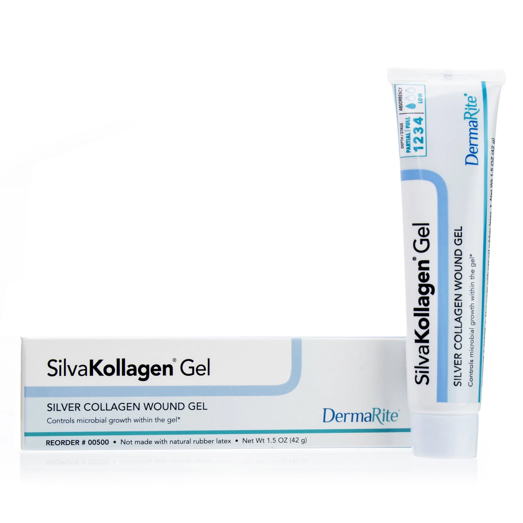 SilvaKollagen Hydrolyzed Collagen/Silver Oxide Wound Gel, 1.5 oz Tube - Wound Gel SilvaKollagen - Image 1