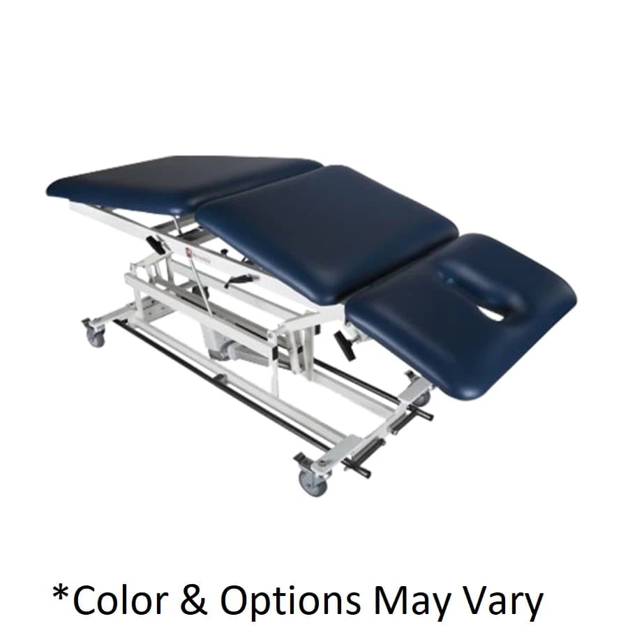 Armedica 3-Section Treatment Table with Face Cutout, Dove Gray, 500 lb Capacity - Tbl Trtm 3-Sec W/Face Cutout - Image 1