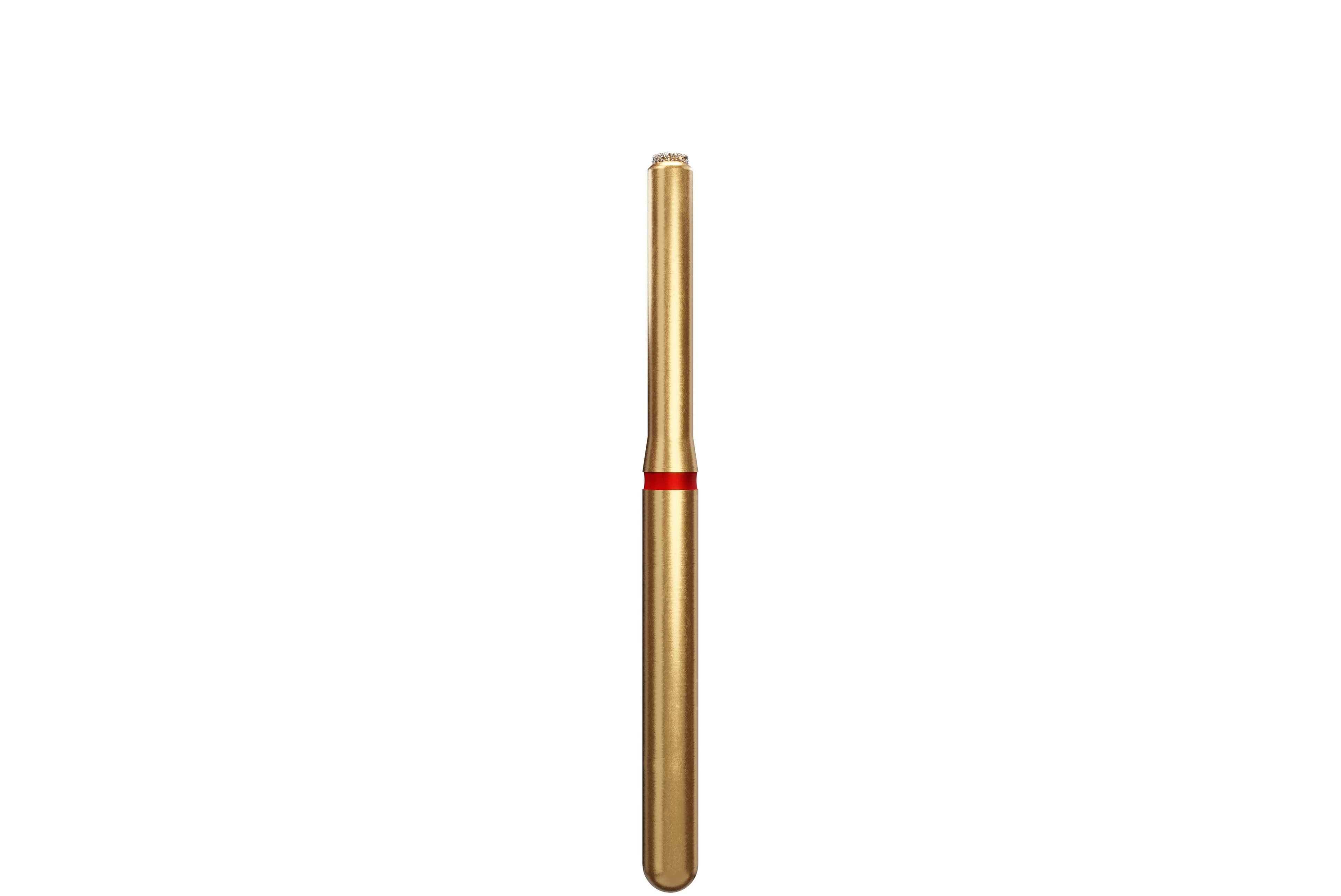 Coltene Alpen Multi-Use Multilayer Diamond Bur, FG, Fine, Red, End Cutting Cylinder, #839-012, 1.2 mm Head Diameter, 5/Pkg thumbnail 2