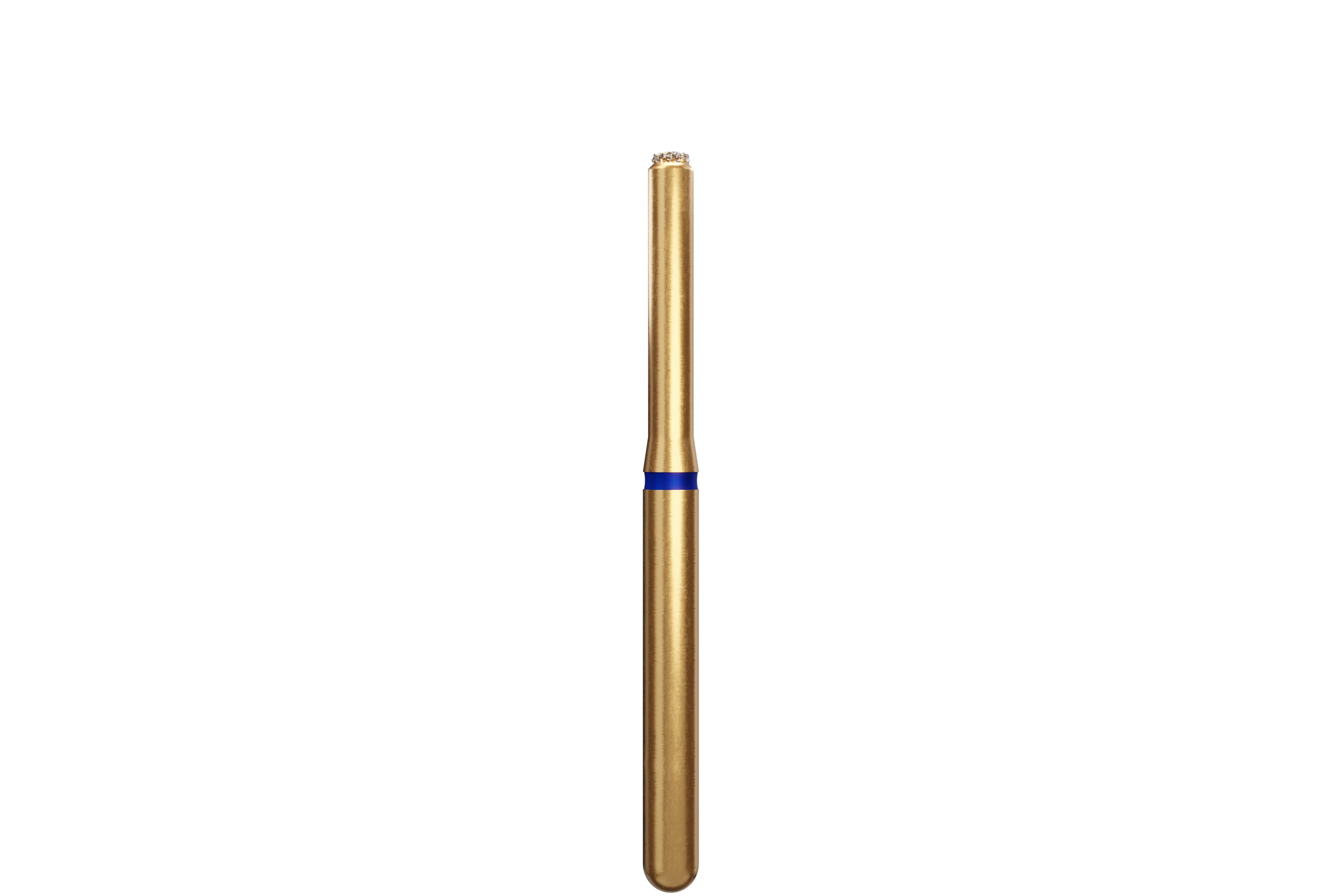 Coltene Alpen Multi-Use Multilayer Diamond Bur, FG, Medium Grit, End Cutting Cylinder, #839-012, Blue Ring, 5/Pkg thumbnail 2