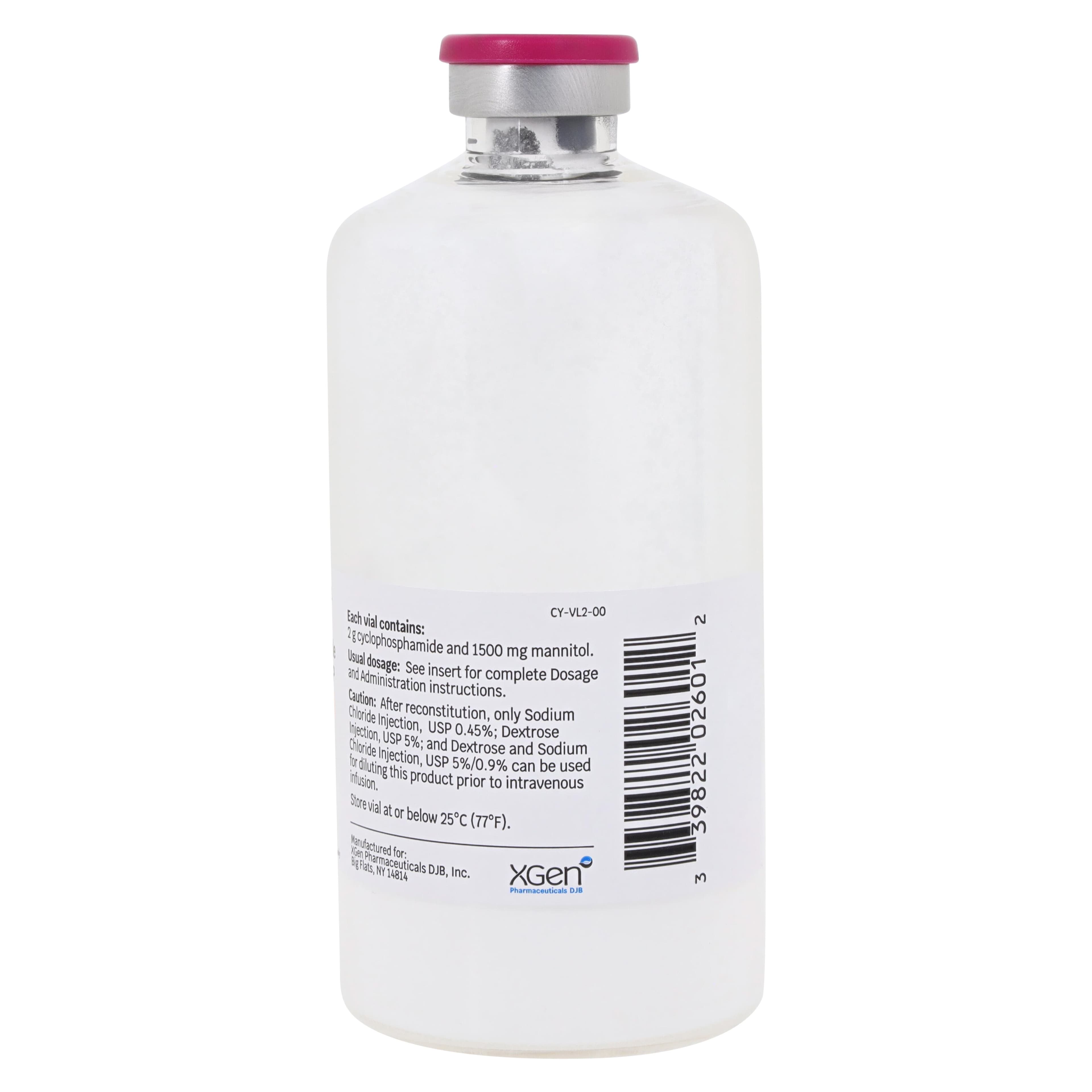 Cyclophosphamide for Injection, USP, Lyophilized Powder, 2 g Single-Dose Vial (150 mL), X-Gen Pharmaceuticals thumbnail 3