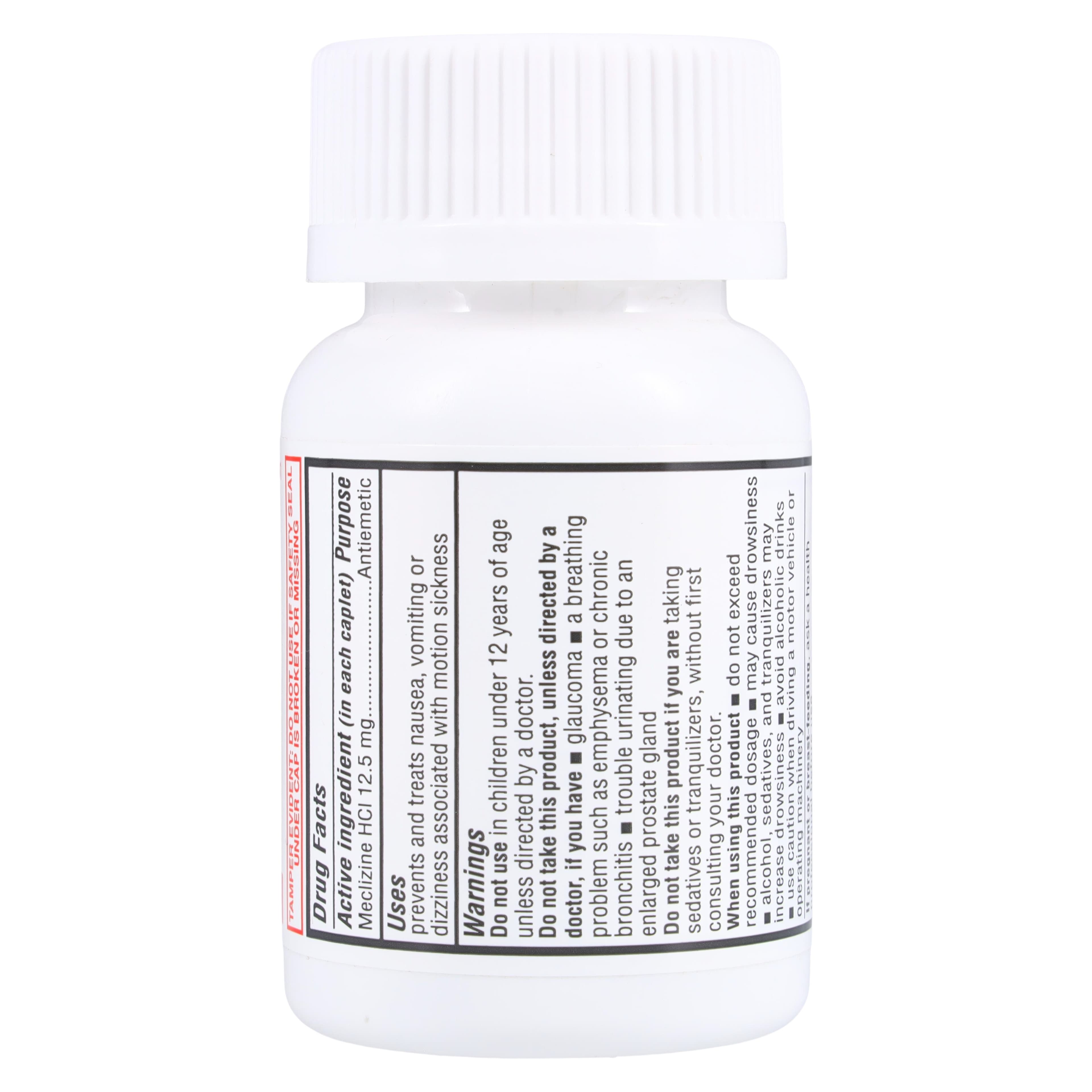 Meclizine HCl Tablets 12.5 mg, 100 Count Bottle (Major Pharmaceuticals) thumbnail 2