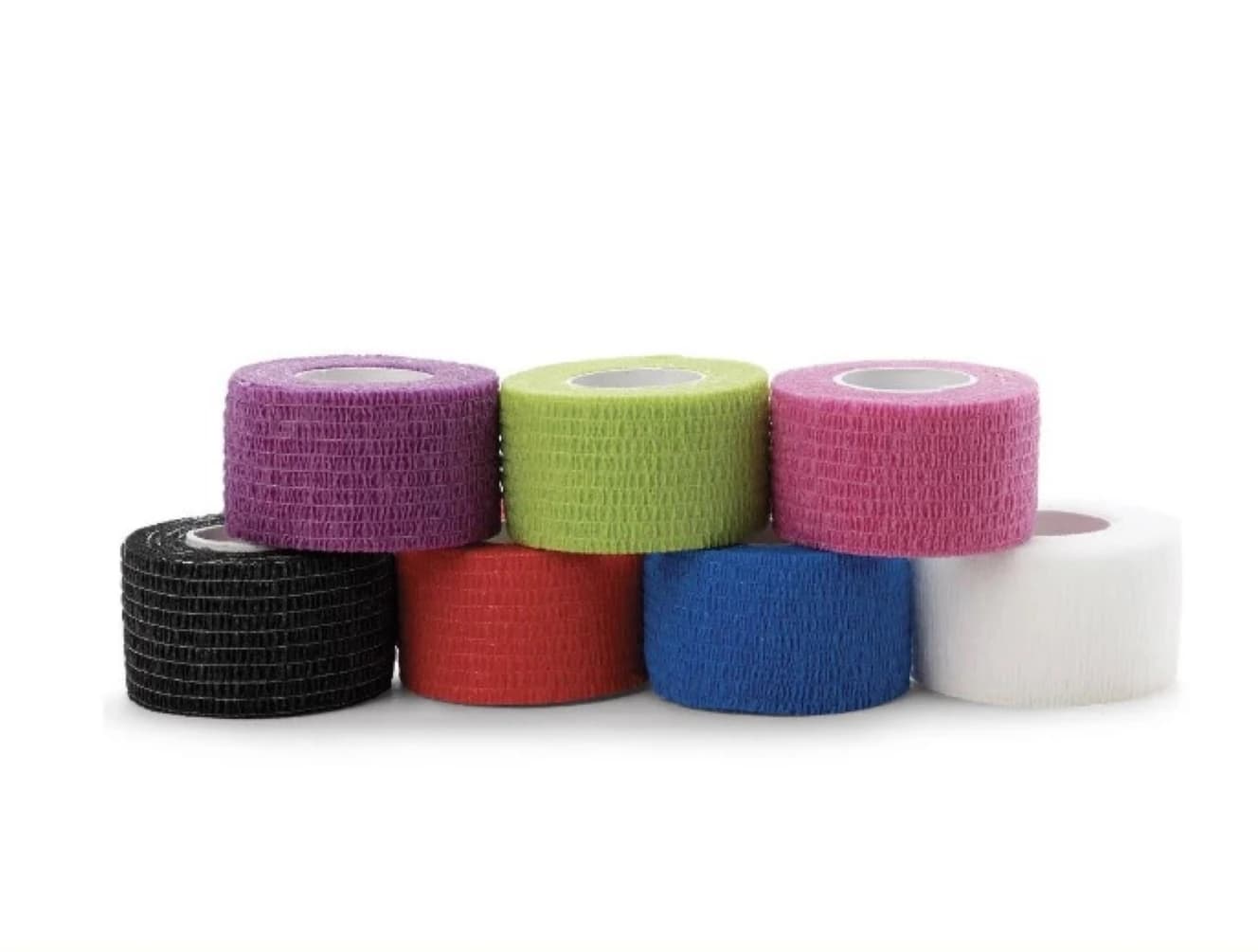 Medline Self-Adherent Wrap, Latex-Free, Non-Sterile, 1.5" x 5 yd, Assorted Colors, 48/Case - Bandage Self-Adh LF NS Asstd - Image 1