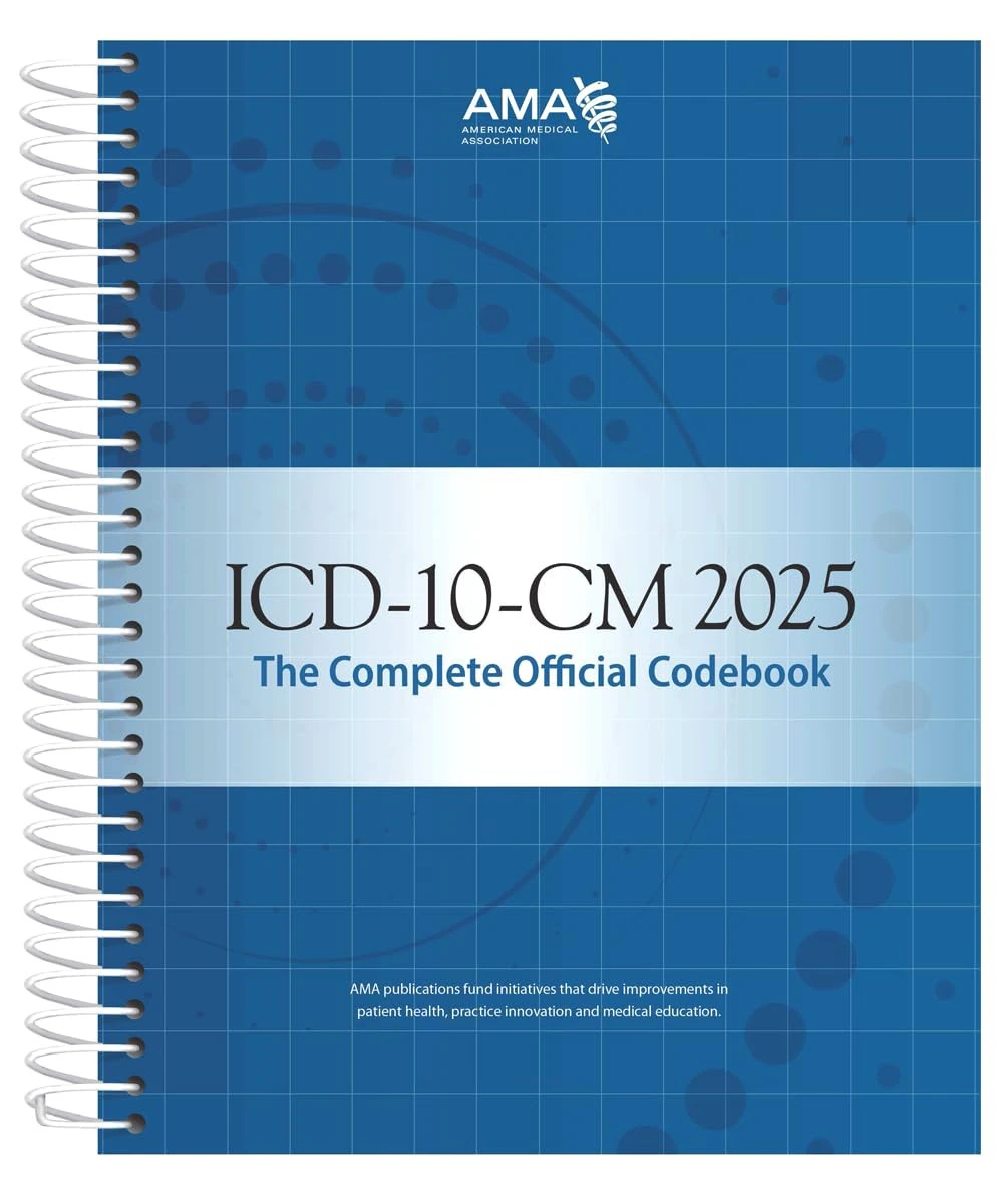 AMA 2025 ICD-10-CM Coding Book, 8.5" x 11", Each - Book Coding ICD-10-CM - Image 1