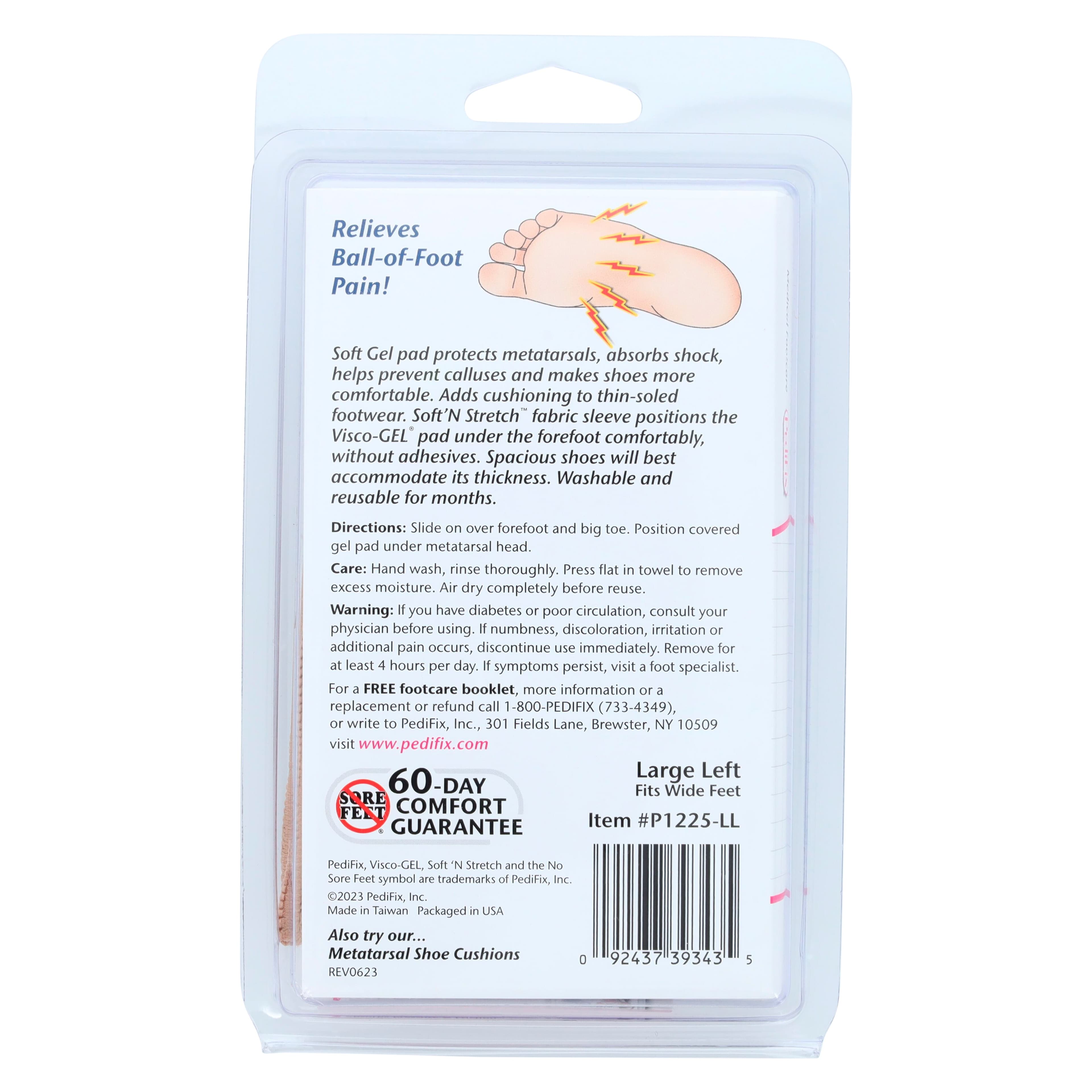 Pedifix Visco-GEL Protection Sleeve, Foot Size 9 and Up, Shoe thumbnail 3