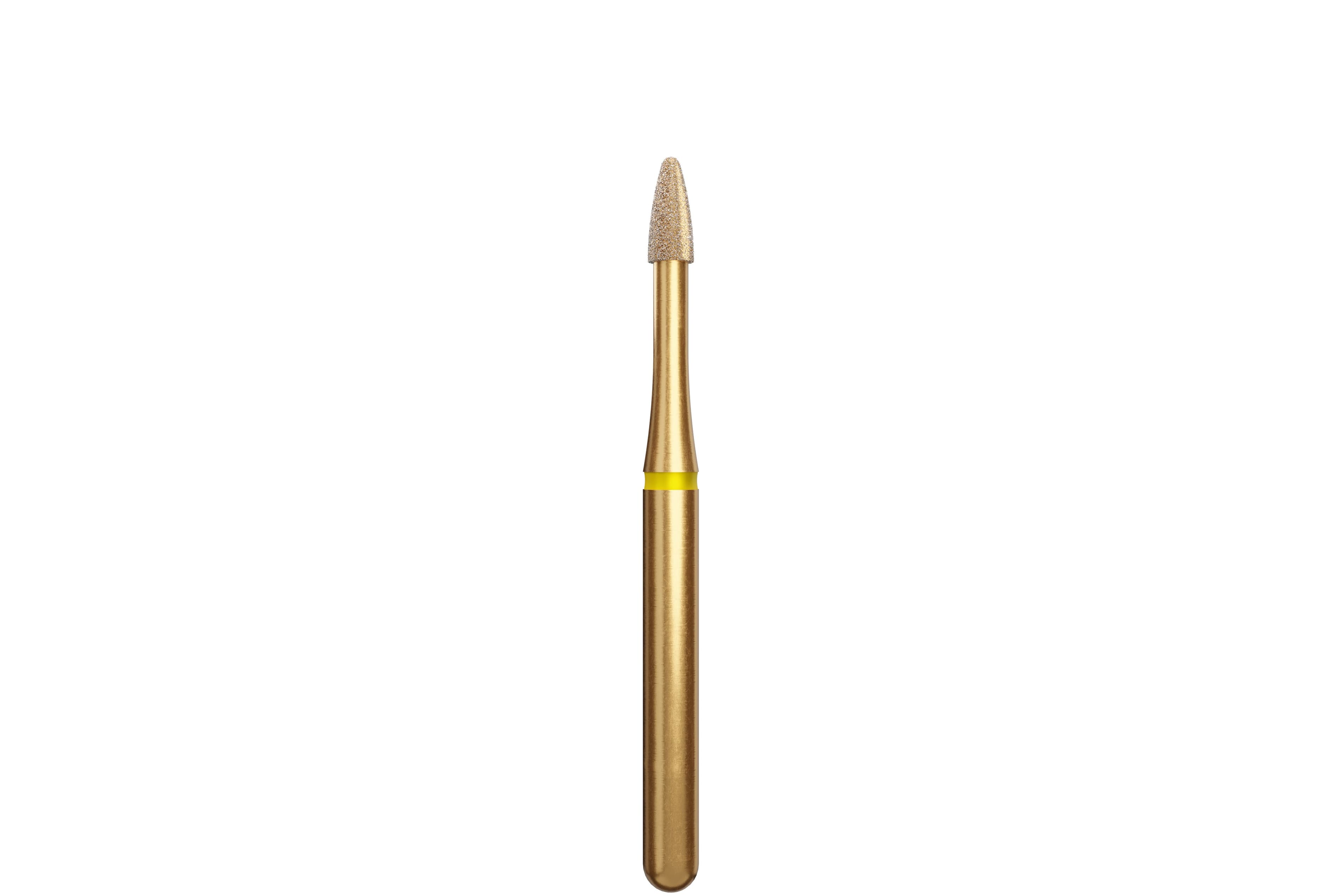 Coltene Alpen Multi-Use Multilayer Diamond Bur, FG, Extra Fine, Football/Bullet, #390-014, 1.4 mm Head Diameter, 3 mm Head Length, 5/Pkg thumbnail 2