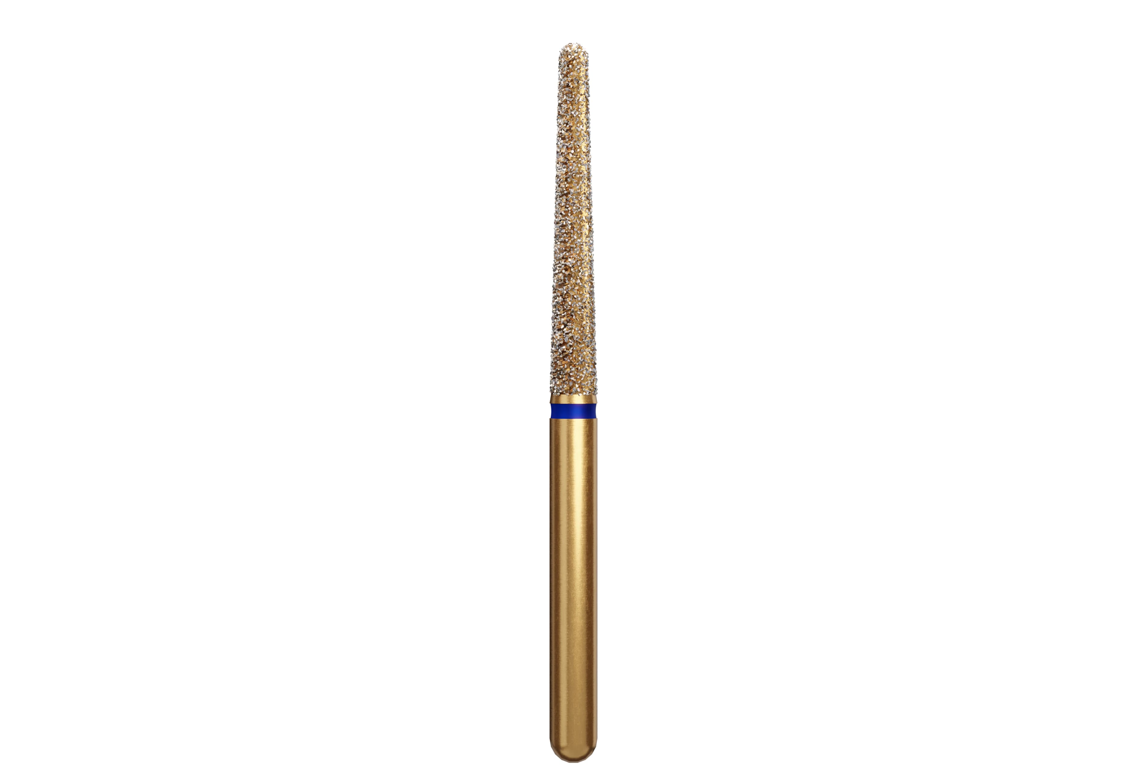 Coltene Alpen Multi-Use Multilayer Diamond Instrument, FG, Medium Grit, Blue Ring, Round End Taper Long, 1.8 mm Head Diameter, 12 mm Head Length, 5/Pkg, #850L - Alpen Multi-Use Multilayer Diamond Instruments – FG, Medium, Blue, Round End Taper Long, 5/Pkg - # 850L, 1.8 mm Head Diameter, 12 mm Head Length - Image 1