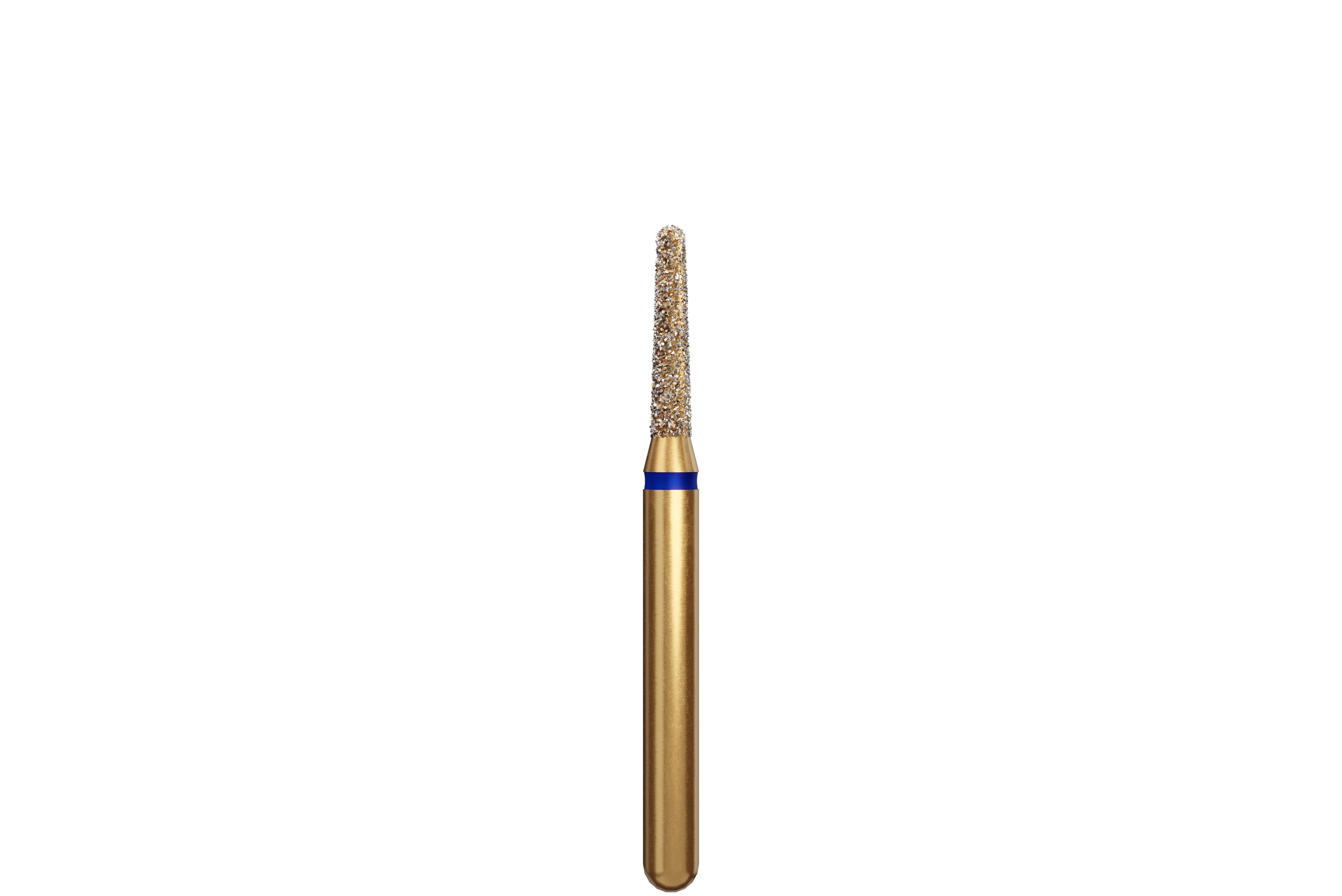 Coltene Alpen Multi-Use Multilayer Diamond Bur, FG, Medium Grit, Round End Taper, #855-014, 1.4 mm Head Diameter, 6 mm Head Length, 5/Pkg thumbnail 2
