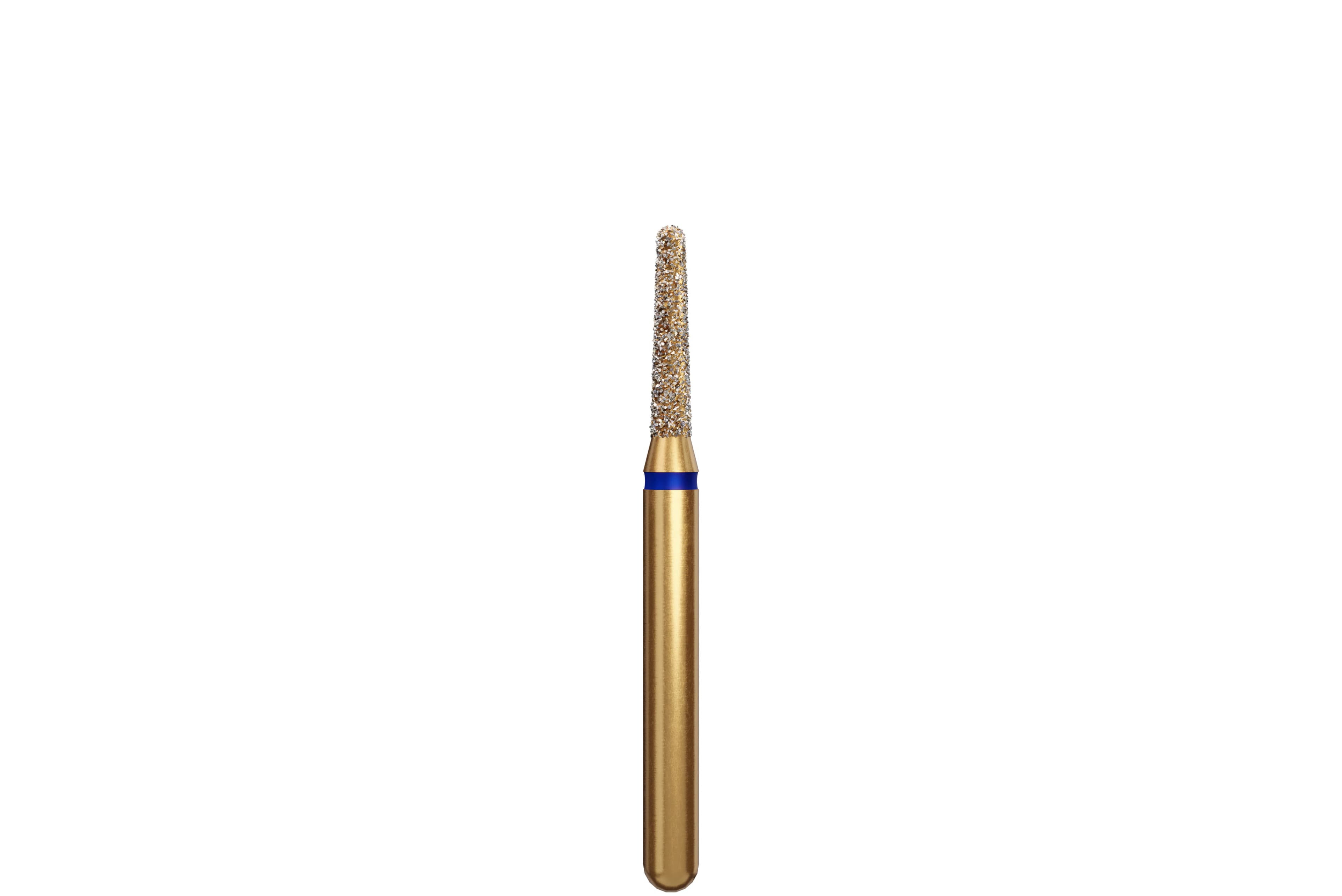 Coltene Alpen Multi-Use Multilayer Diamond Bur, FG, Medium Grit, Round End Taper, #855-014, 1.4 mm Head Diameter, 6 mm Head Length, 5/Pkg - Alpen&reg; Diamonds - Medium - #855-014 (6.0) - Image 1