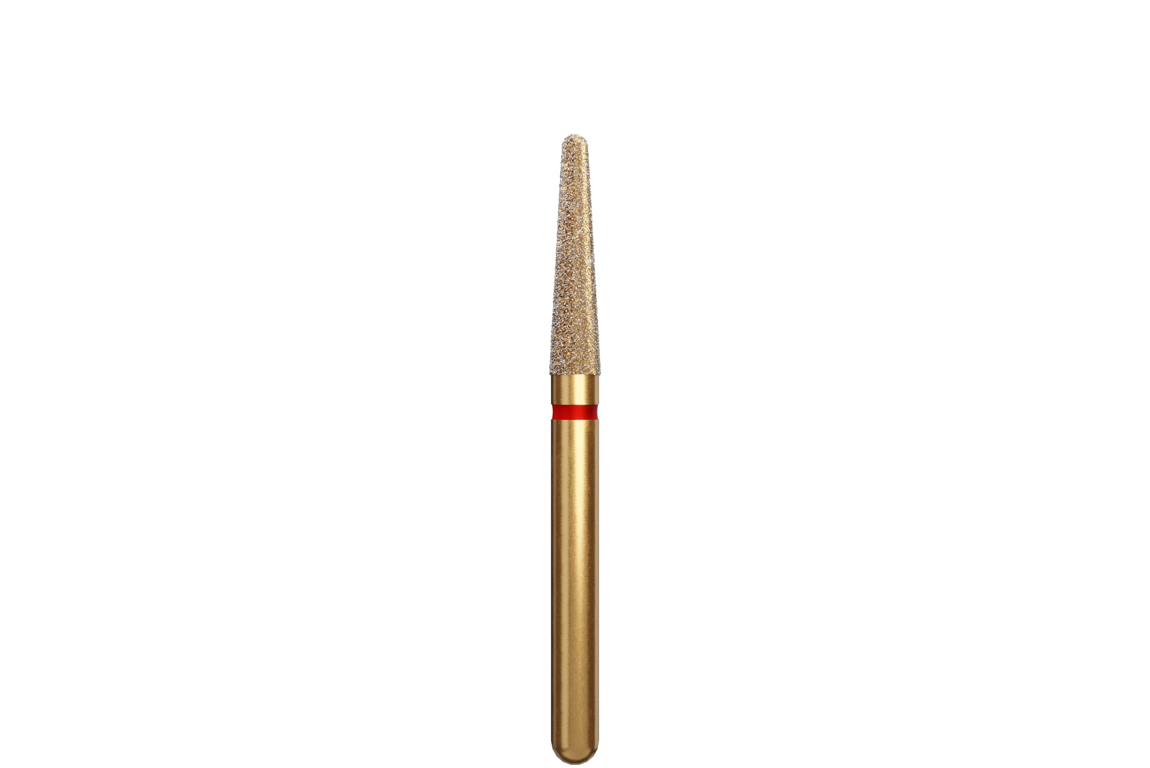 Coltene Alpen Multi-Use Diamond Bur, Round End Taper, Fine (Red), FG, #856-018, 1.8mm Head Diameter, 8mm Head Length, Pack of 5 - Alpen&reg; Diamonds - Fine - #856-018 (8.0) - Image 1