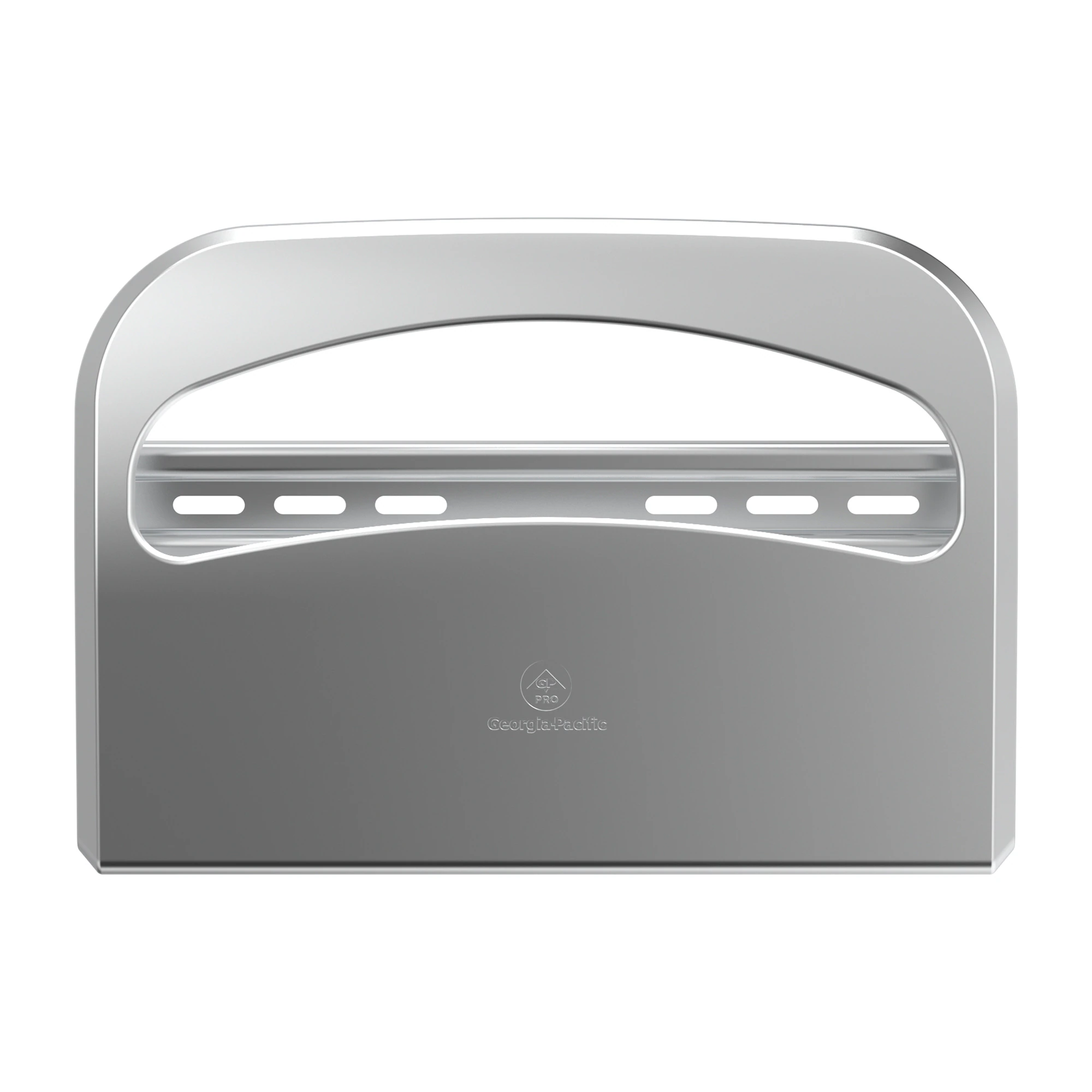 Georgia-Pacific Safe-T-Gard Toilet Seat Cover Dispenser, Stainless Steel Finish, for 1/2 Fold Covers, 12/Case - DISPENSER TOILET SEAT COVER - Image 1