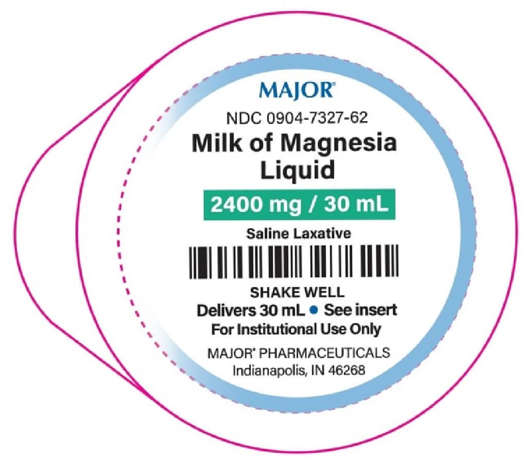 Major Pharmaceuticals Milk of Magnesia Oral Suspension, 2400 mg/30 mL, 30 mL Unit Dose, 10x10/Package - Milk of Magnesia Susp 30mL UD - Image 1