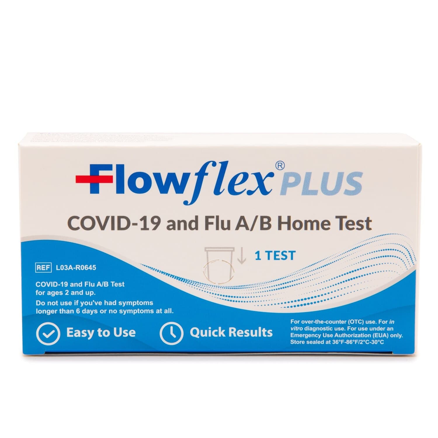 FlowFlex Plus COVID/Flu Test, COVID-19/Flu A&B Antigen, Home Test, OTC, 1 Test/Box thumbnail 2