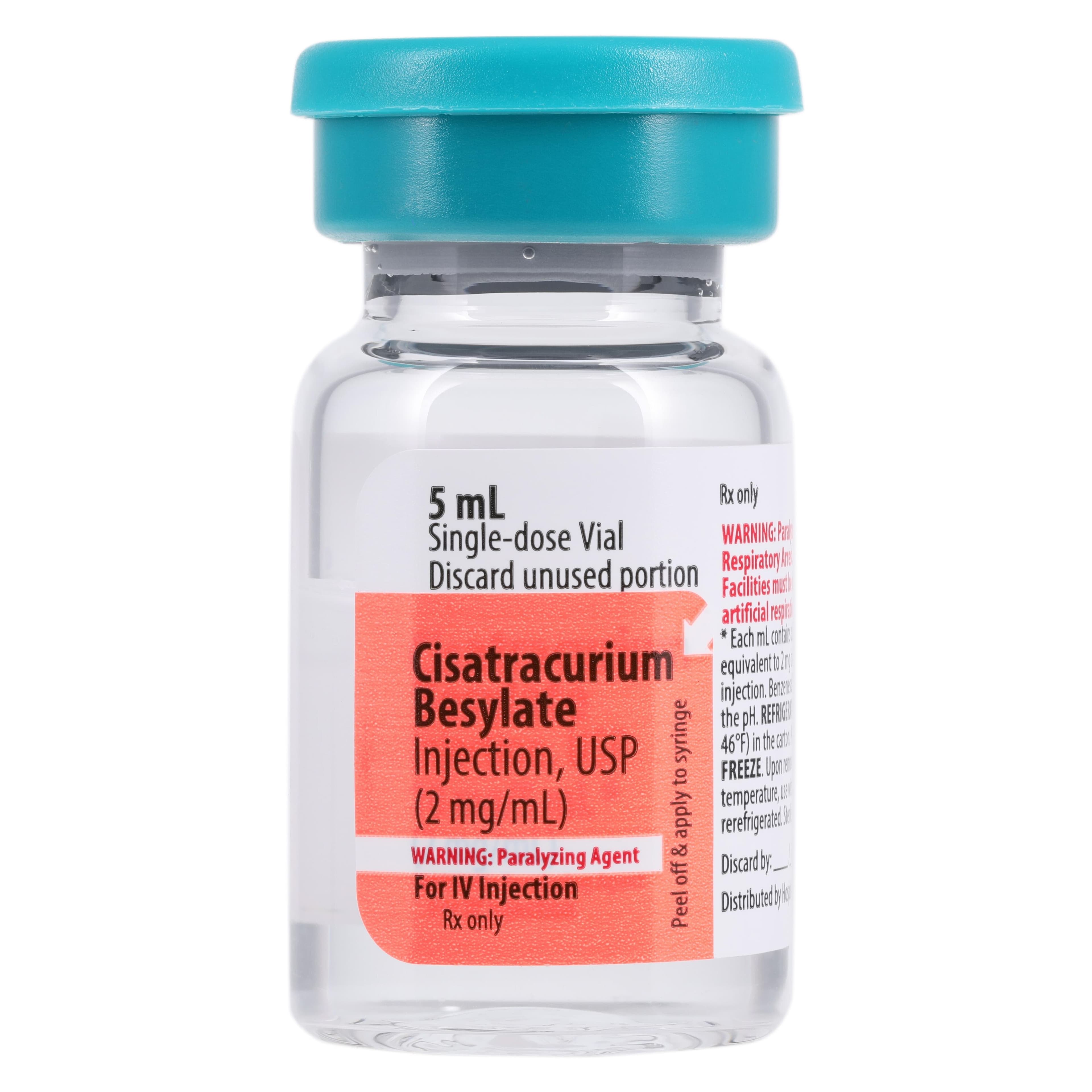 Cisatracurium Besylate Injection, 2 mg/mL, 5 mL Single-Dose Vial, 10/Package (Pfizer Injectables) thumbnail 2