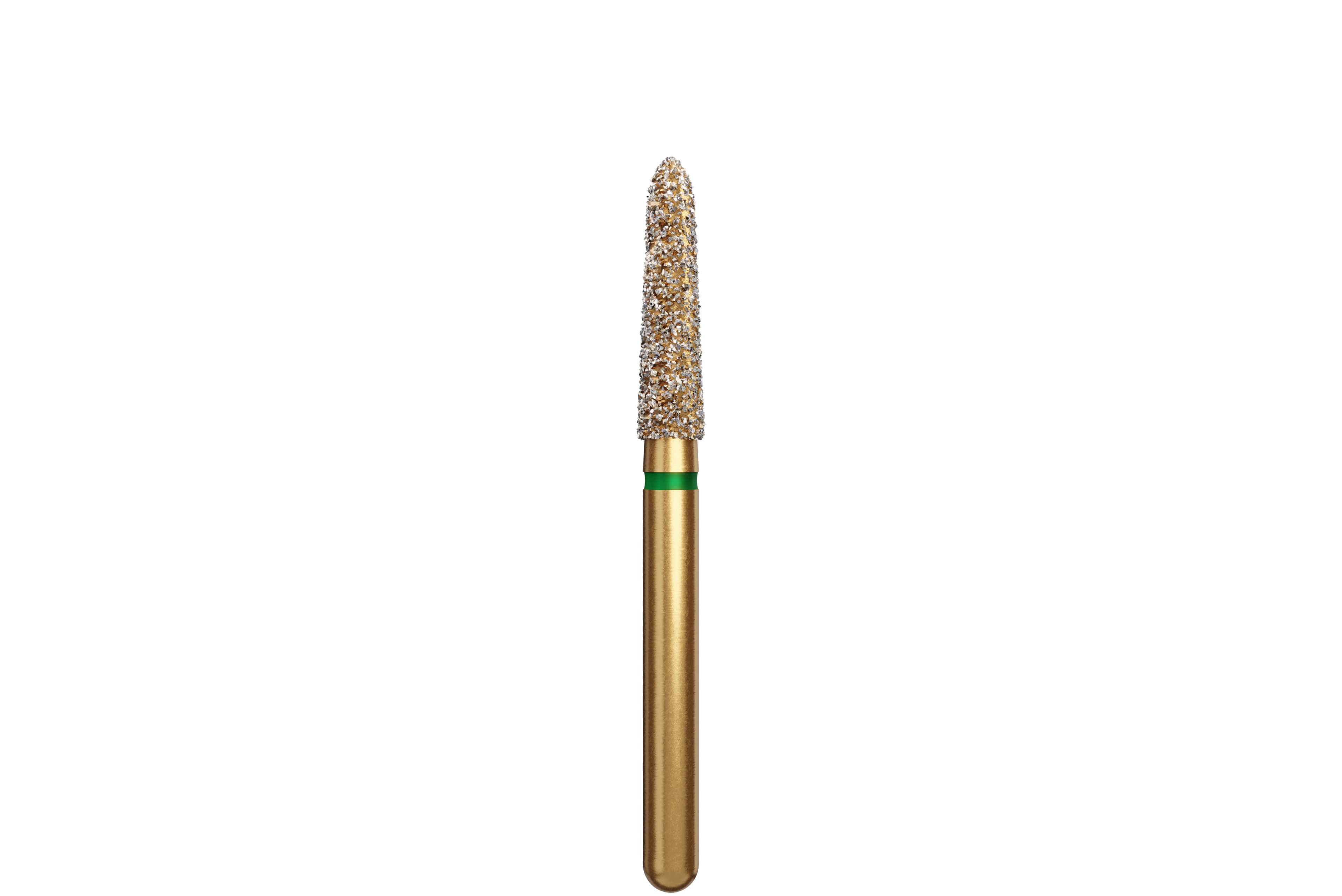 Coltene Alpen Multi-Use Multilayer Diamond Bur, Super Coarse, Tapered Torpedo/Curettage, FG, 2.1 mm Head Diameter, 8 mm Head Length, 5/Pkg, #878K-021 - Alpen&reg; Diamonds - Super Coarse - #878K-021 (8.0) - Image 1