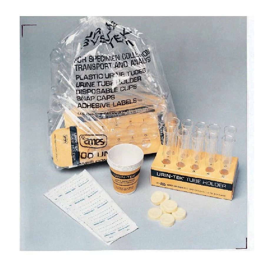 Siemens Urin-Tek Urinalysis Collection System, Disposable 15mL Plastic Tubes, ID Labels, 3oz Paper Cups, 10-Tube Disposable Tube Holder, 500/Case thumbnail 2