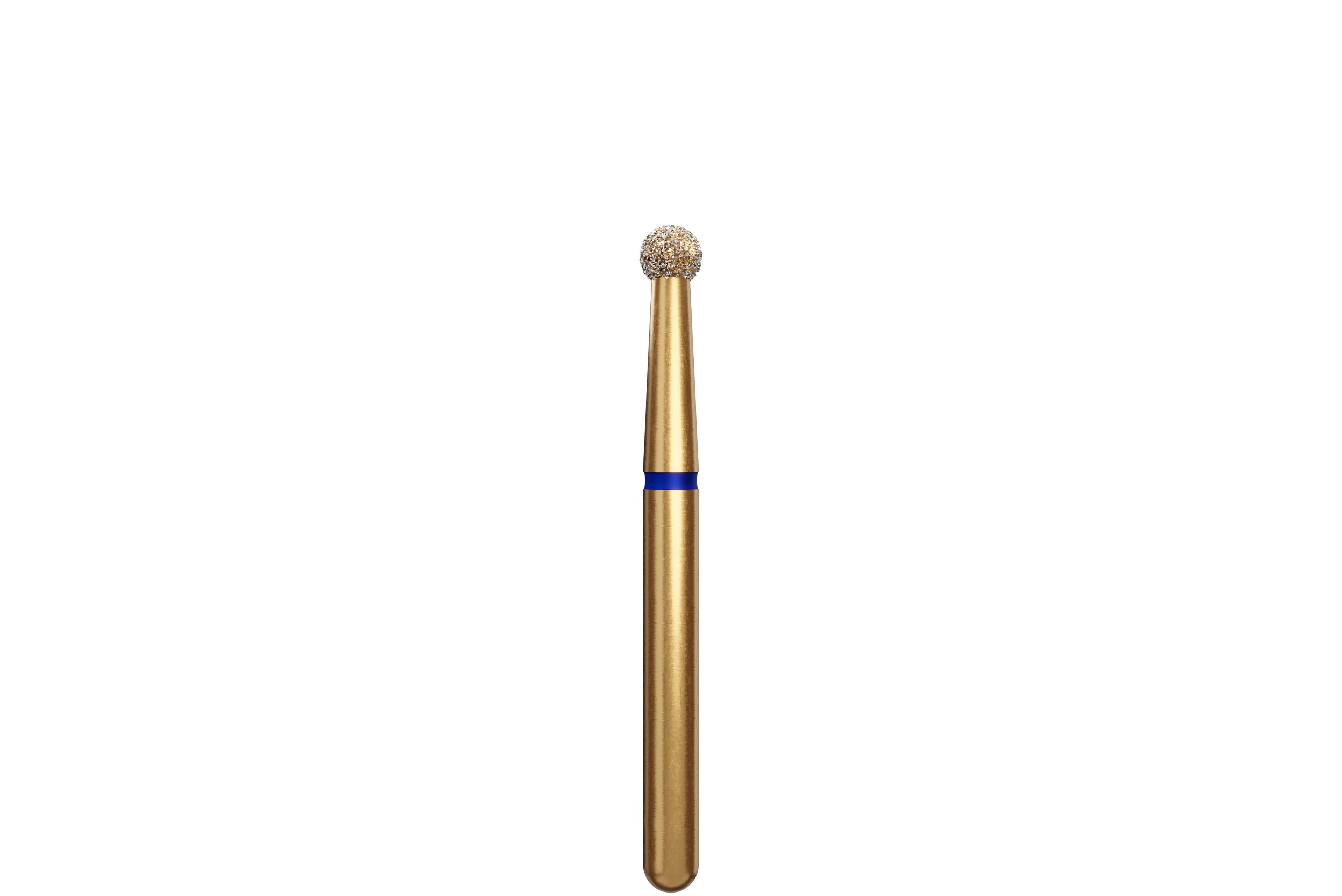 Coltene Alpen Multi-Use Multilayer Diamond Bur, FG, Medium Grit, Round #801-021, 2 mm Head Diameter, 5/Pkg - Alpen&reg; Diamonds - Medium - #801-021 - Image 1