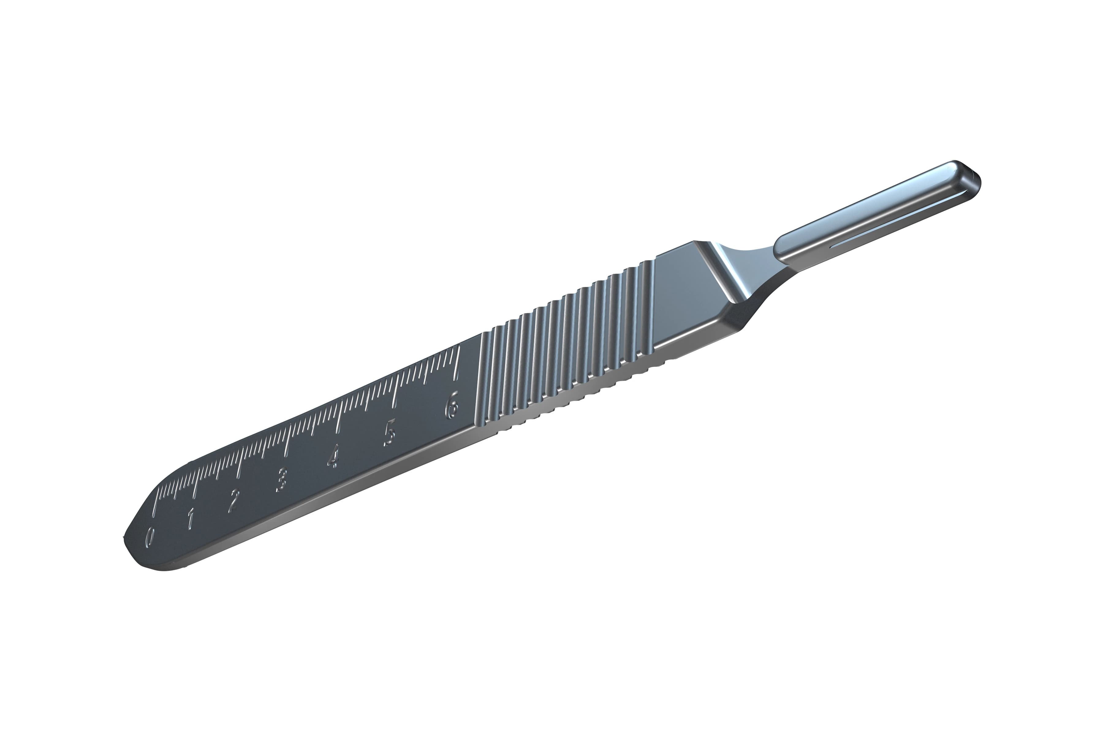 AccuThrive Scalpel Handle #3 with Ruler, Stainless Steel - Handle Scalpel w/Ruler SS - Image 1