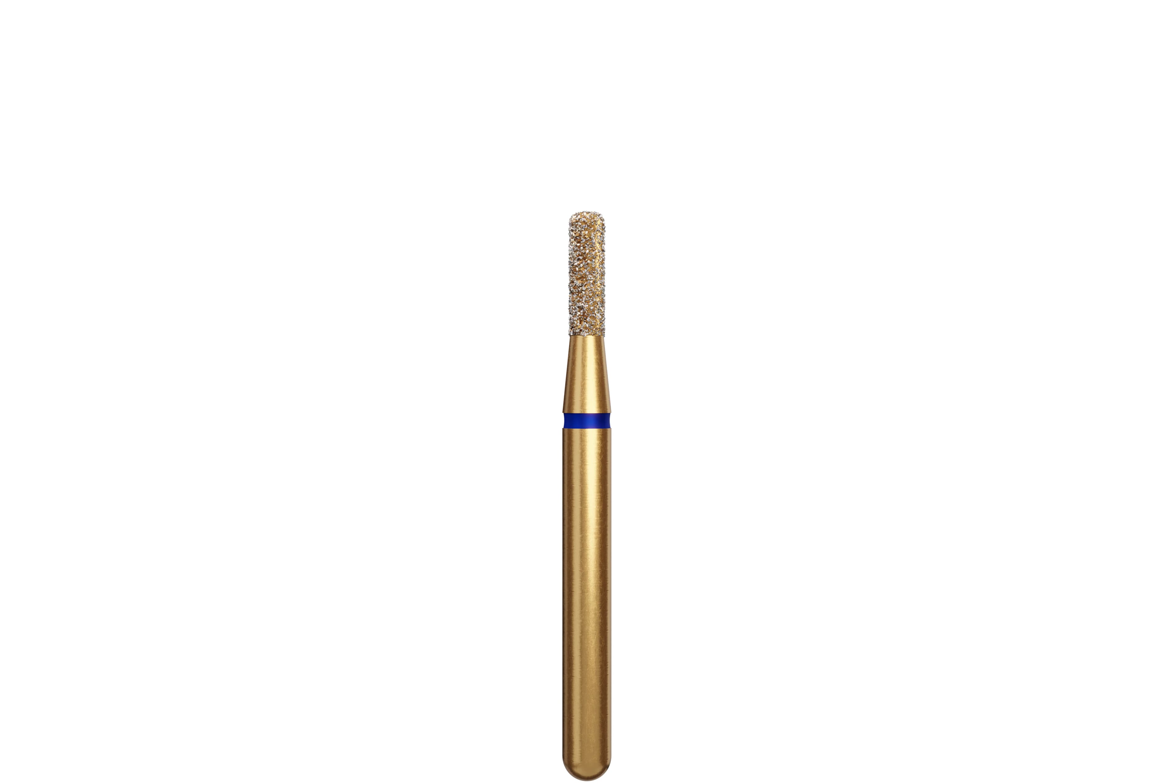 Coltene Alpen Multi-Use Multilayer Diamond Bur, FG, Medium Grit, Rounded End Cylinder, 1.4 mm Head Diameter, 4.0 mm Head Length, 5/Pkg, #835R-014 - Alpen&reg; Diamonds - Medium - #835R-014 (4.0) - Image 1