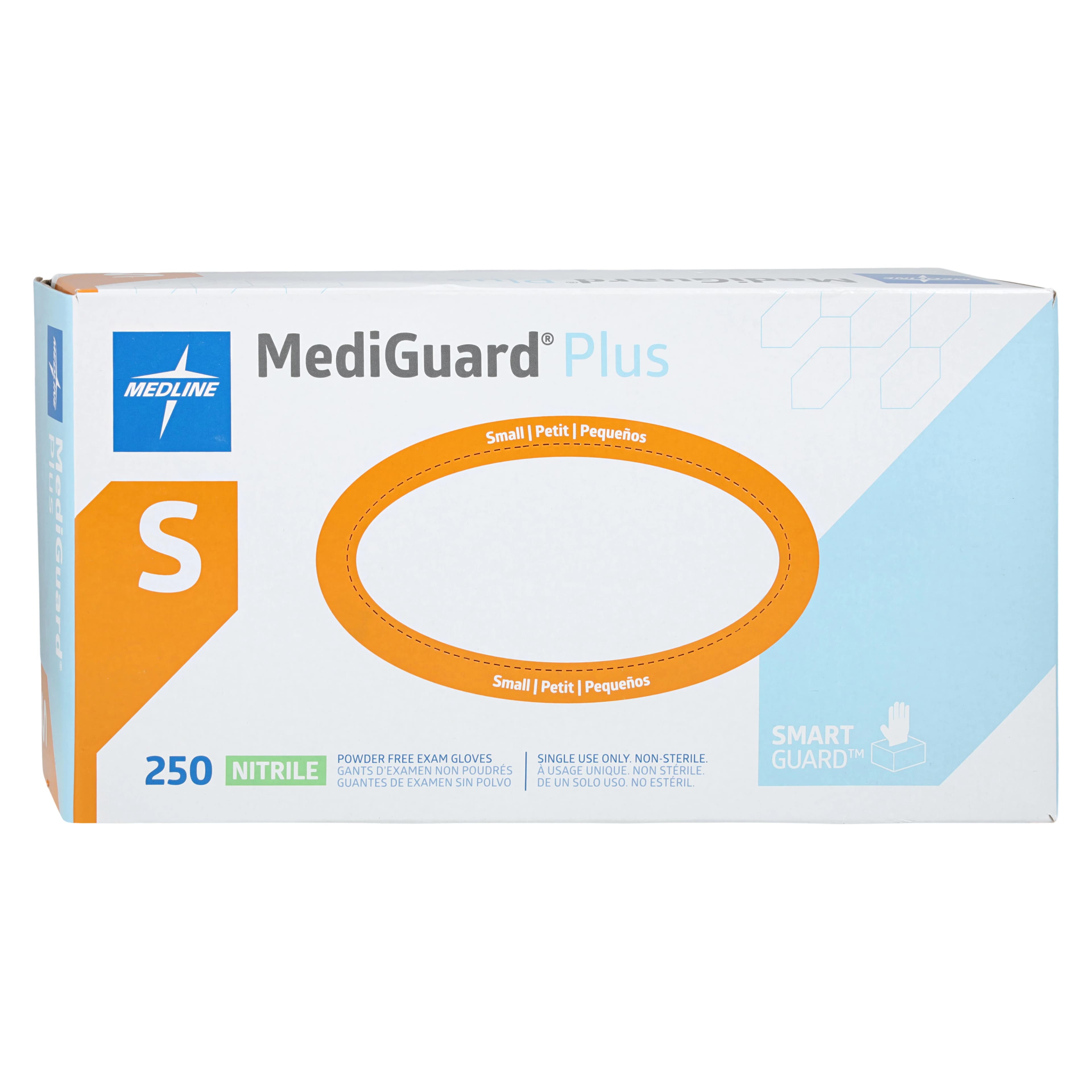 MediGuard Plus Nitrile Exam Gloves, Small, Violet Blue, Non-Sterile, 250/Box thumbnail 3