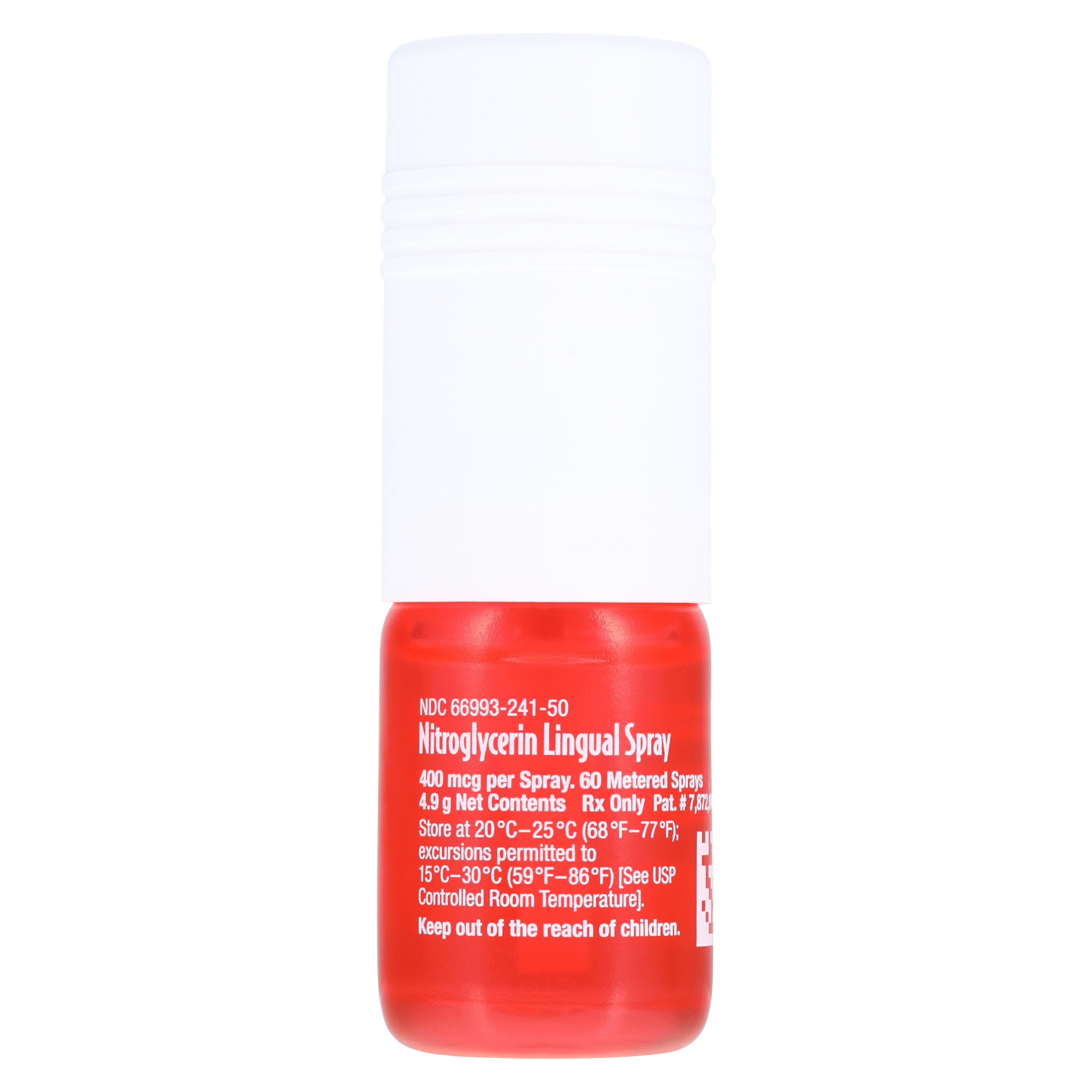 Nitroglycerin Lingual Spray 400mcg, 60 Dose Bottle, Prasco thumbnail 2