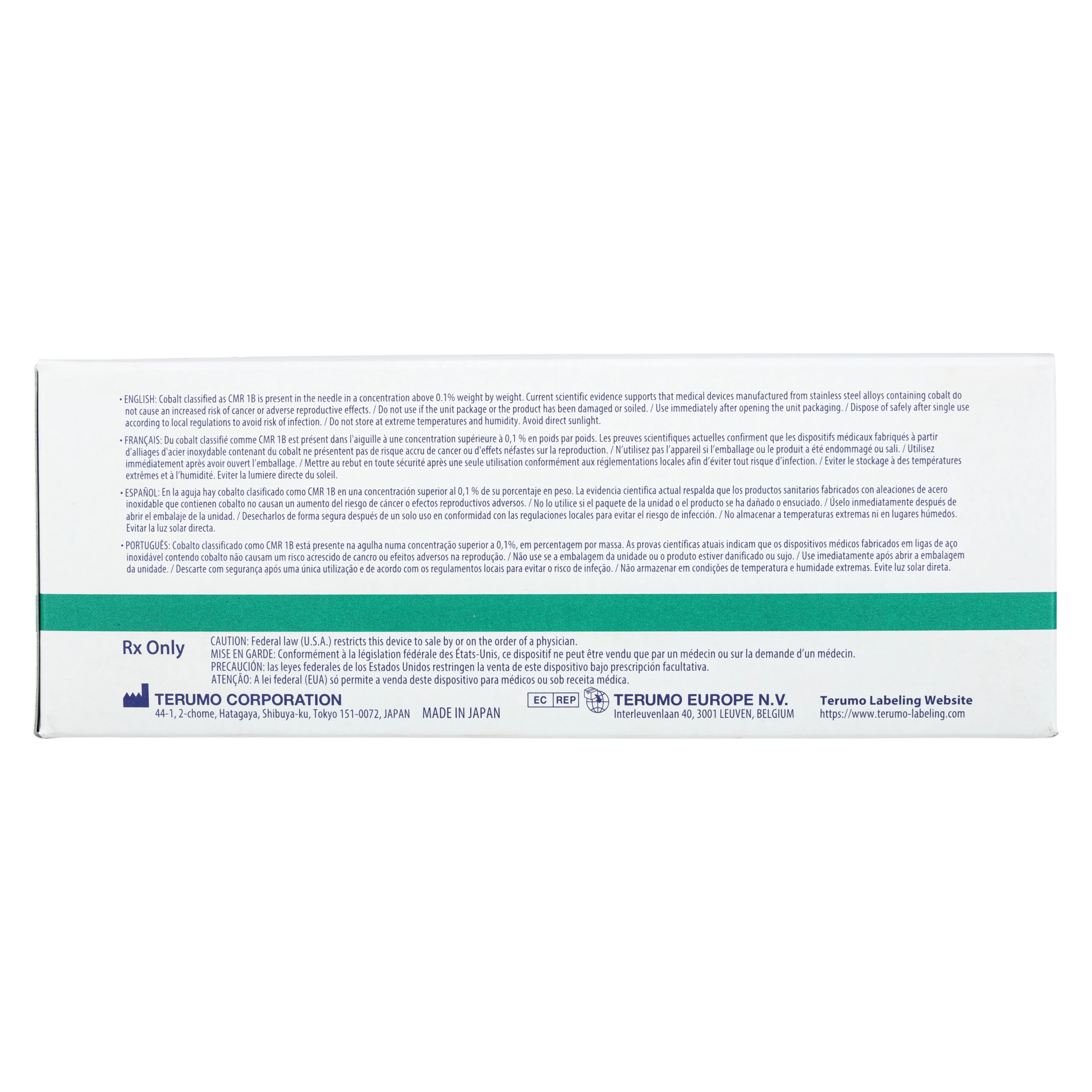 Terumo Winged Infusion Set, 21G x 3/4", 3.5" Tubing, 50/Box thumbnail 4
