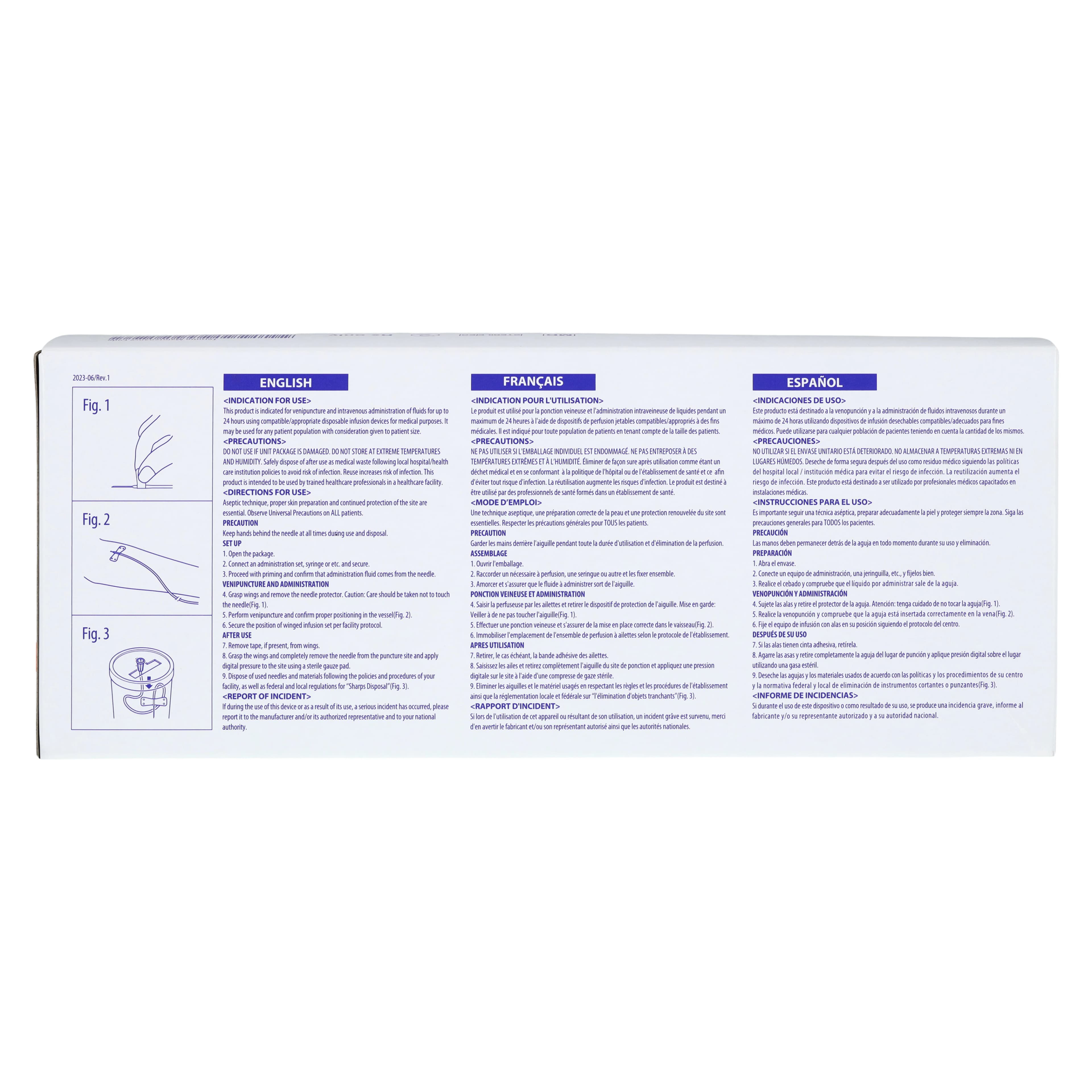 Terumo Winged Infusion Set, 25G x 3/4", 3.5" Tubing, 50/Box thumbnail 5