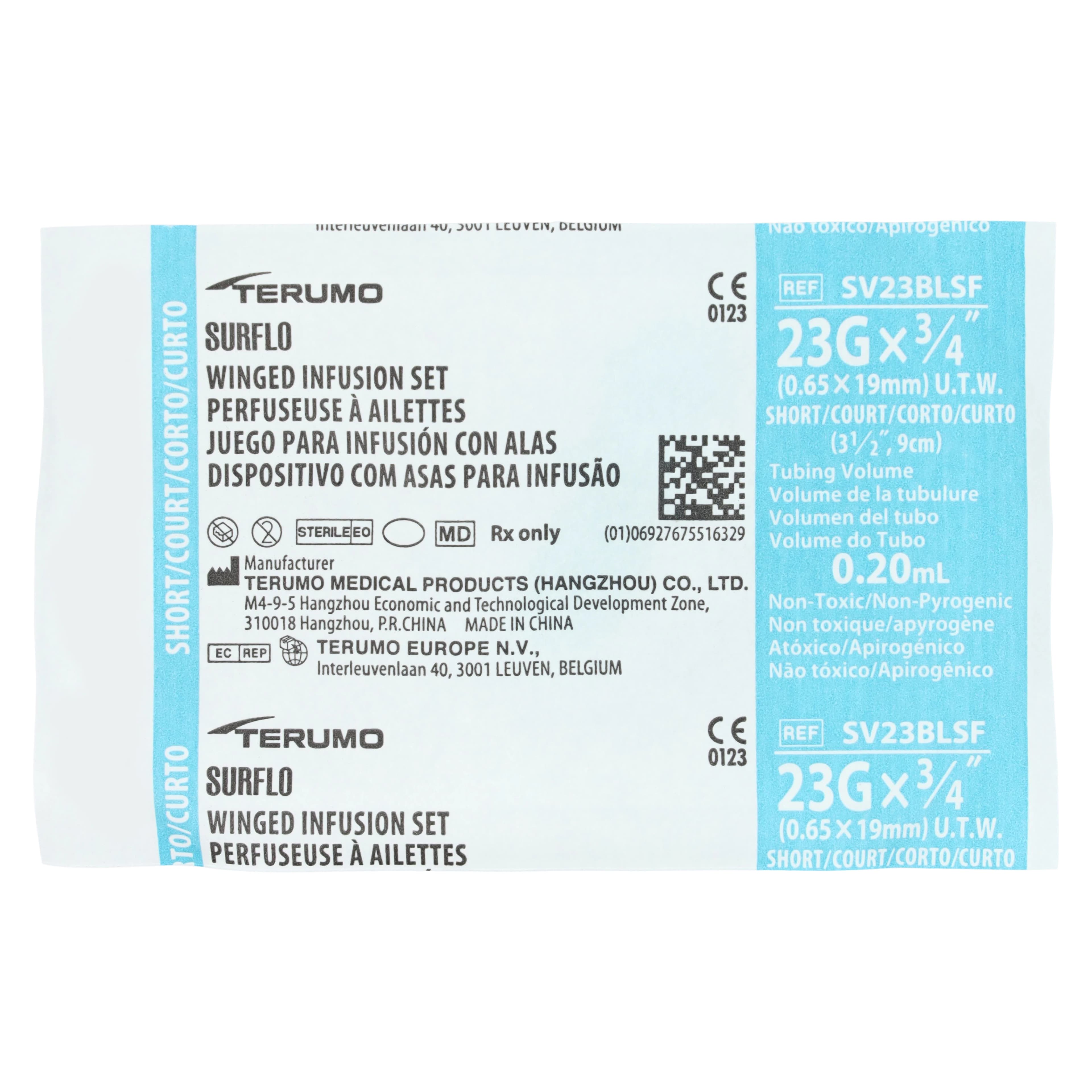 Terumo Surflo Winged Infusion Set, 23 Gauge x 3/4", 3.5" Tubing, Latex-Free, 50/Box thumbnail 2