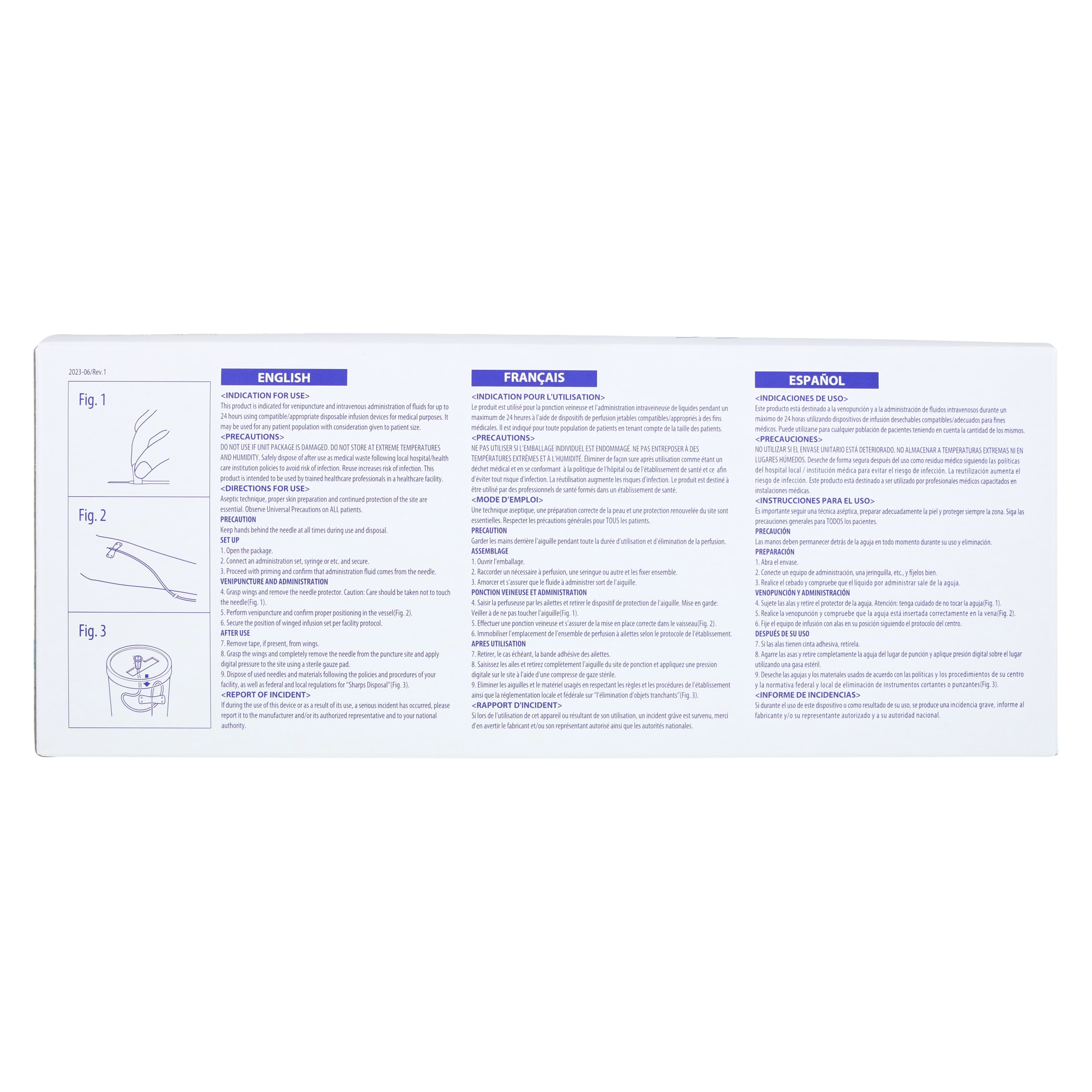 Terumo Surflo Winged Infusion Set, 23 Gauge x 3/4", 3.5" Tubing, Latex-Free, 50/Box thumbnail 4
