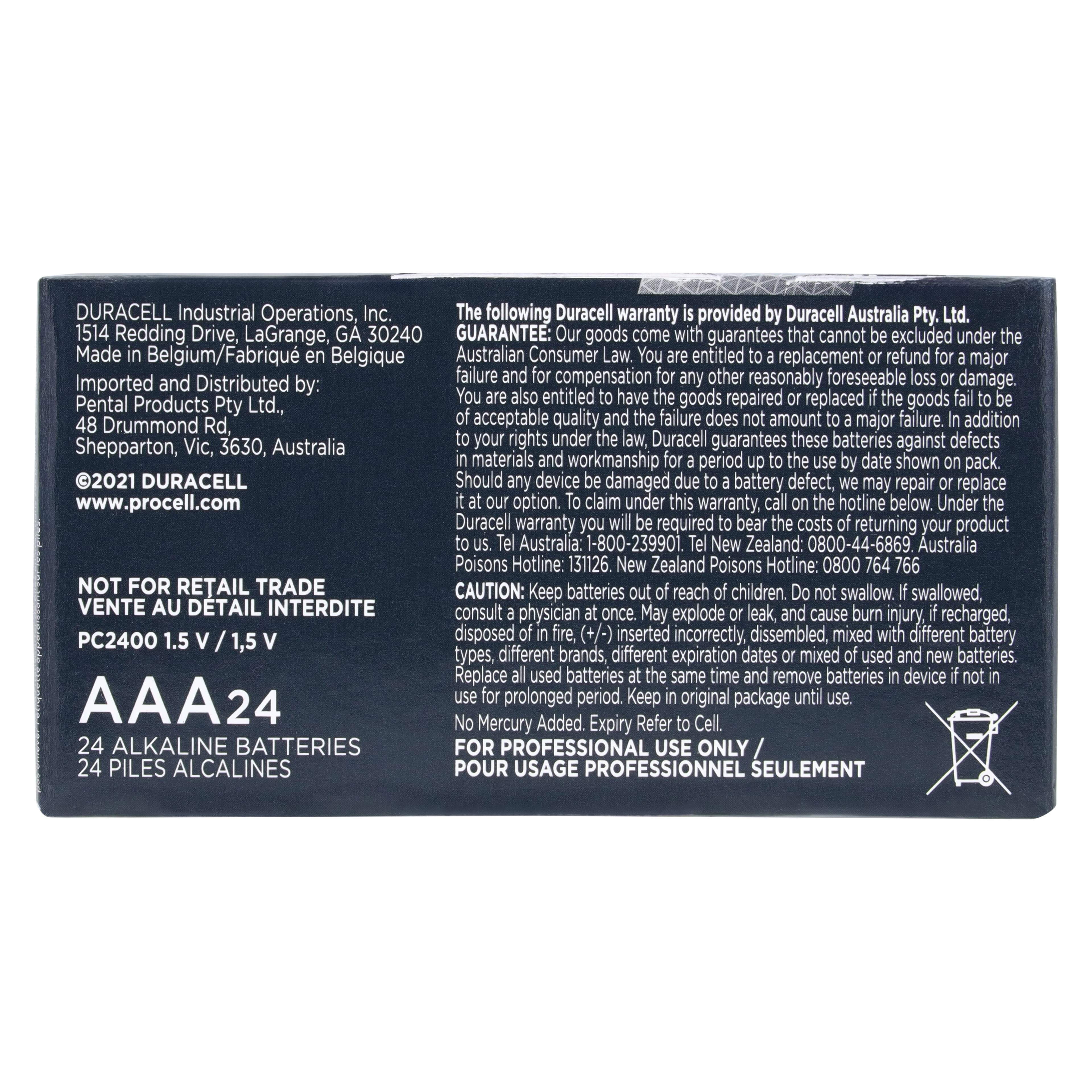 Duracell Procell AAA Alkaline Battery, 144/Case thumbnail 5