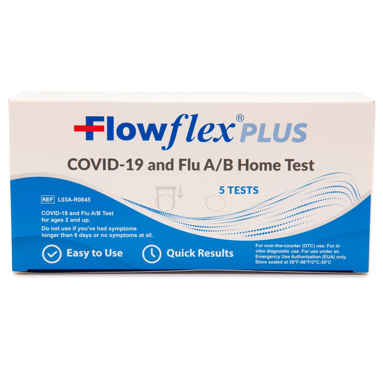 FlowFlex Plus COVID-19/Flu A&B Antigen Home Test, OTC, EUA, 5/Box thumbnail 2