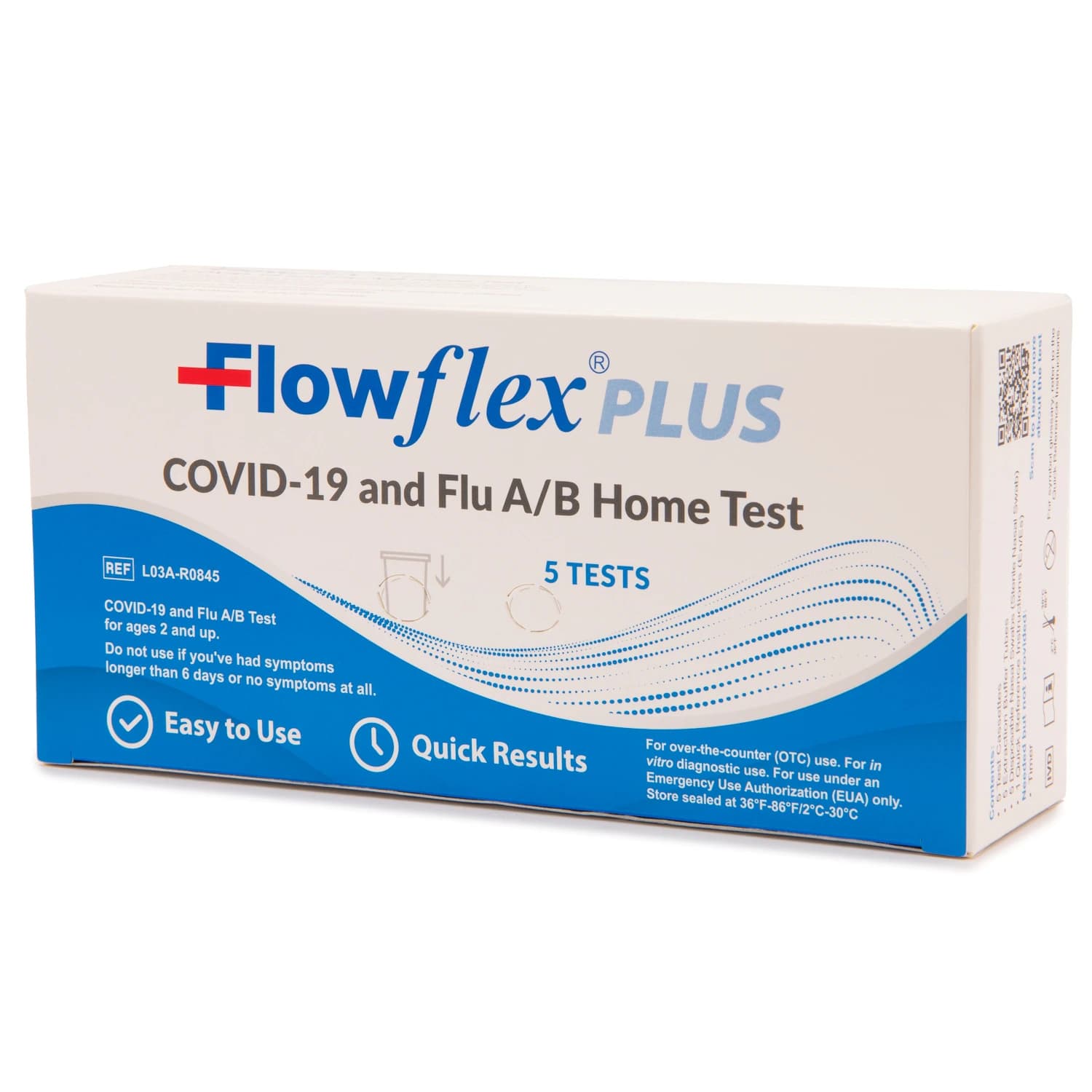 FlowFlex Plus COVID-19/Flu A&B Antigen Home Test, OTC, EUA, 5/Box thumbnail 3