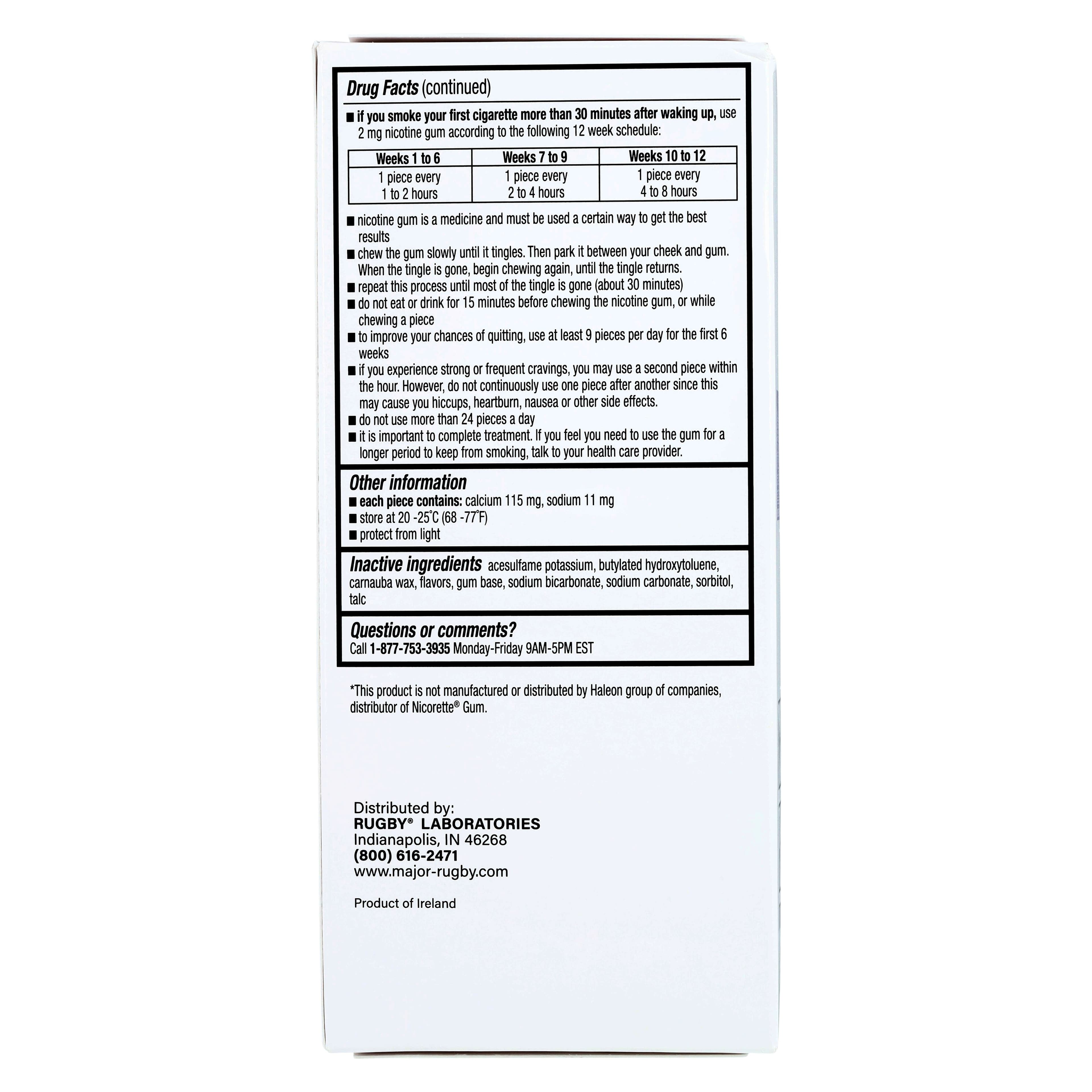 Nicotine Gum Refill, 2mg, 50 Pieces per Box thumbnail 3